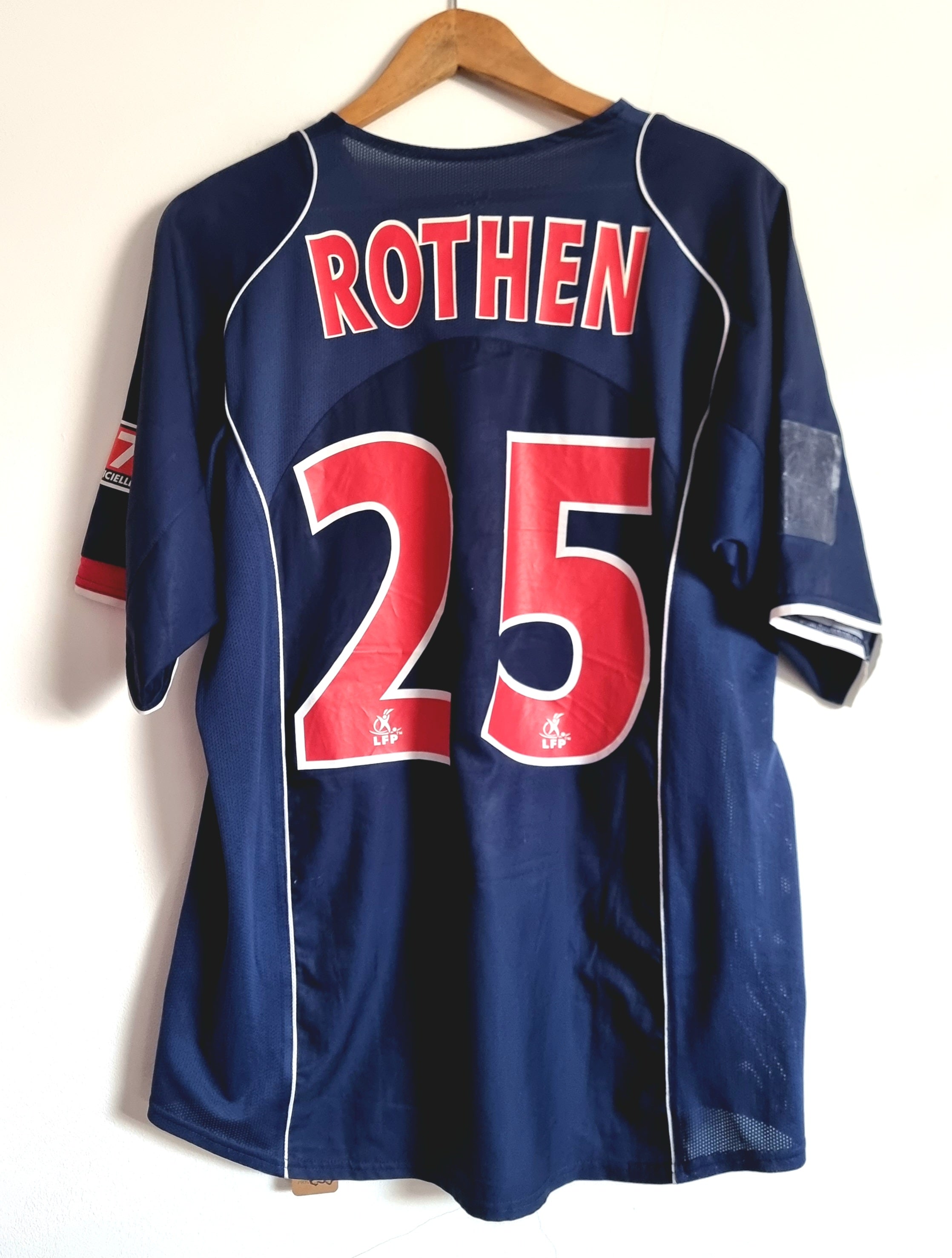 PARIS SAINT-GERMAIN HOME FOOTBALL SHIRT 2005/06 L/S #25 ROTHEN *PLAYER  ISSUE*