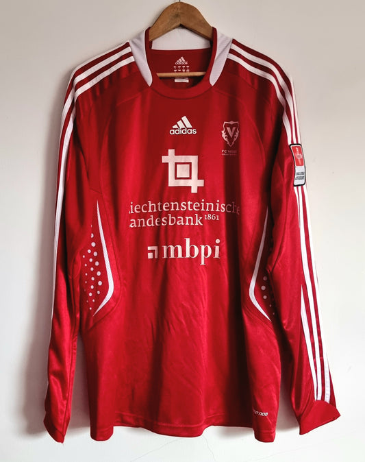 Adidas FC Vaduz 09/10 'Franjic 16' Player Issue Long Sleeve Home Shirt XL