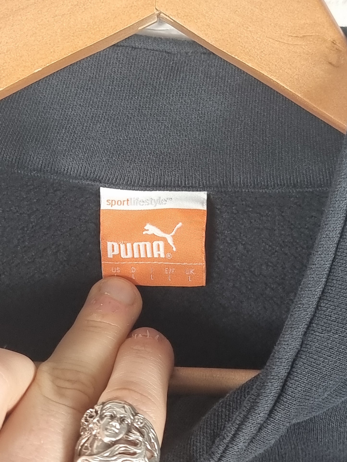 Puma GAIS 10/11 Quarter Zip Training Sweatshirt Large