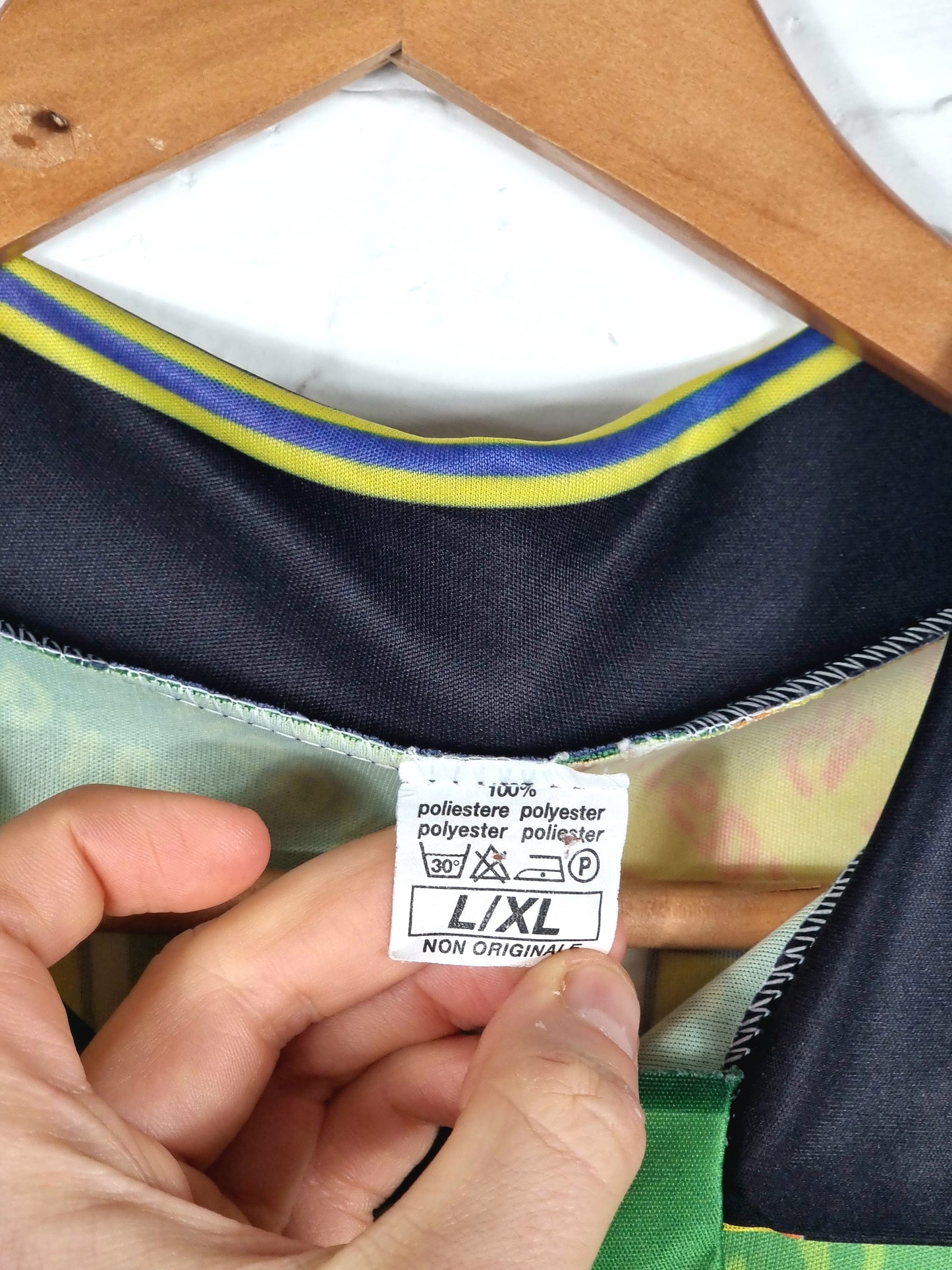 Brazil 1997/98 Bootleg Ronaldo Graphic Print Football Shirt Large