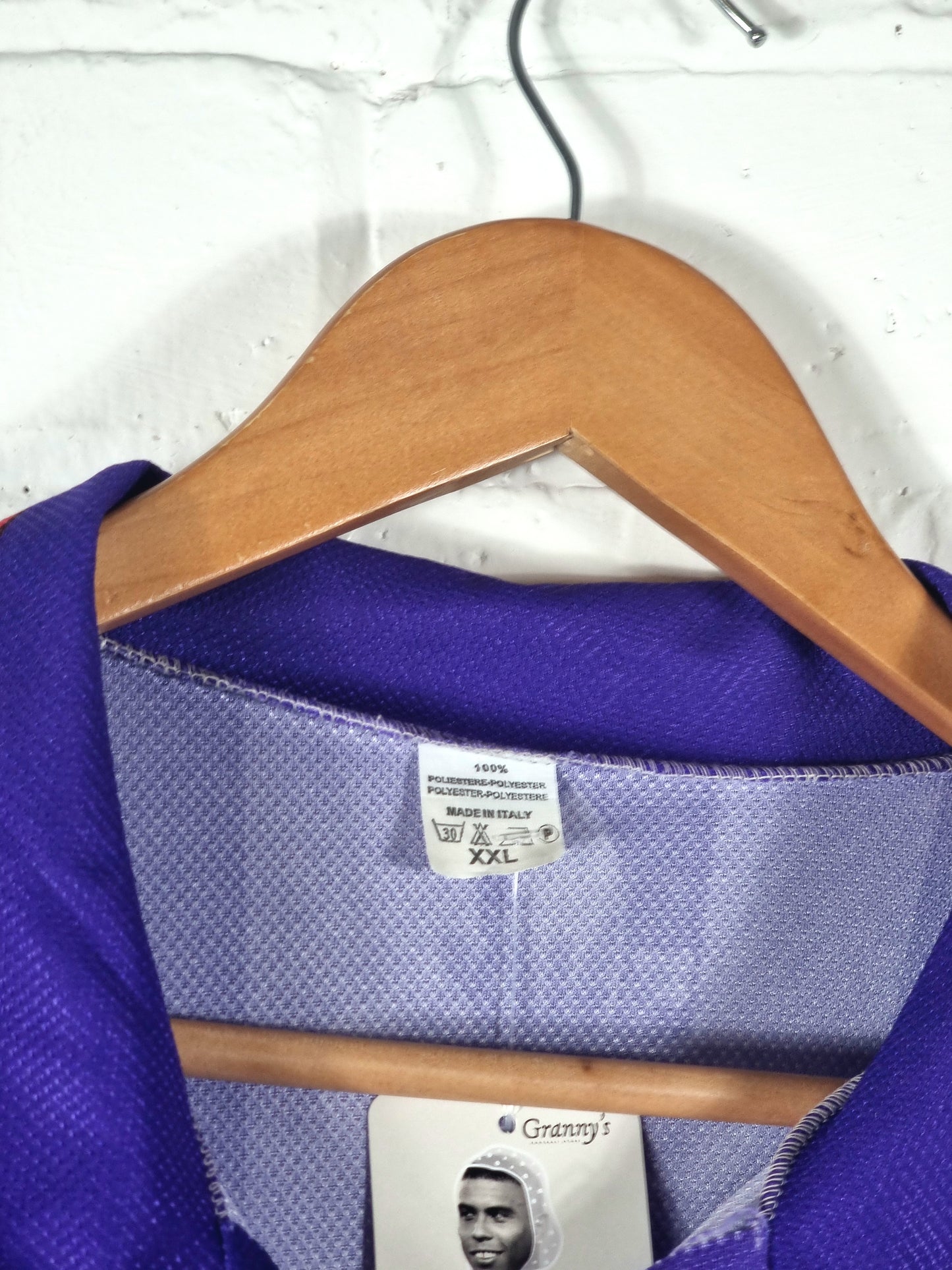 Fiorentina 1997/98 Bootleg Batistuta Graphic Print Football Shirt XXL