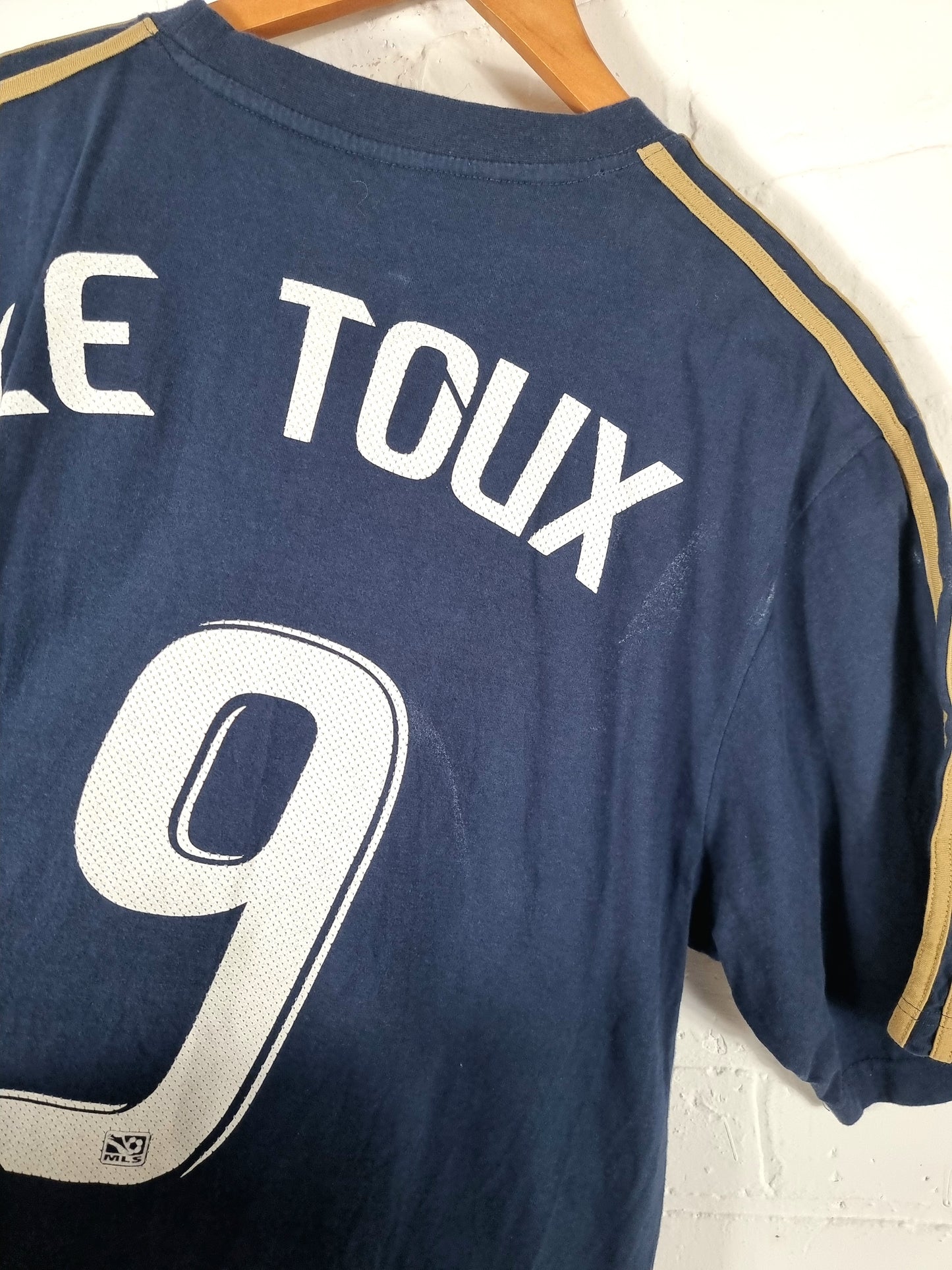 Adidas Philadelphia Union 2010/11 'Le Toux 9' Cotton Leisure T-Shirt Medium