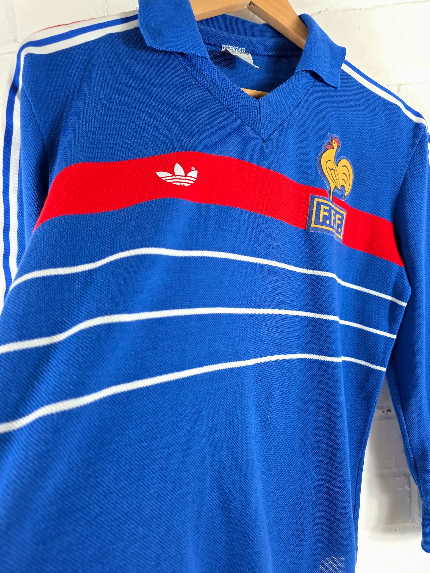 Adidas France 1984/85 Long Sleeve Home Shirt Small