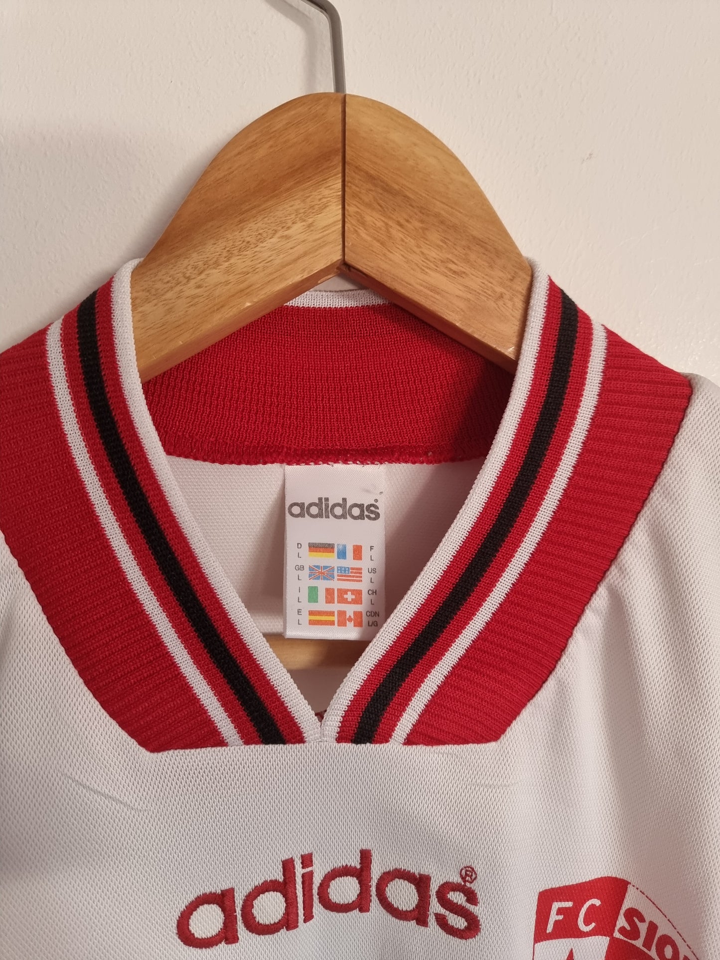Adidas FC Sion 96/97 Signed Home Shirt Large