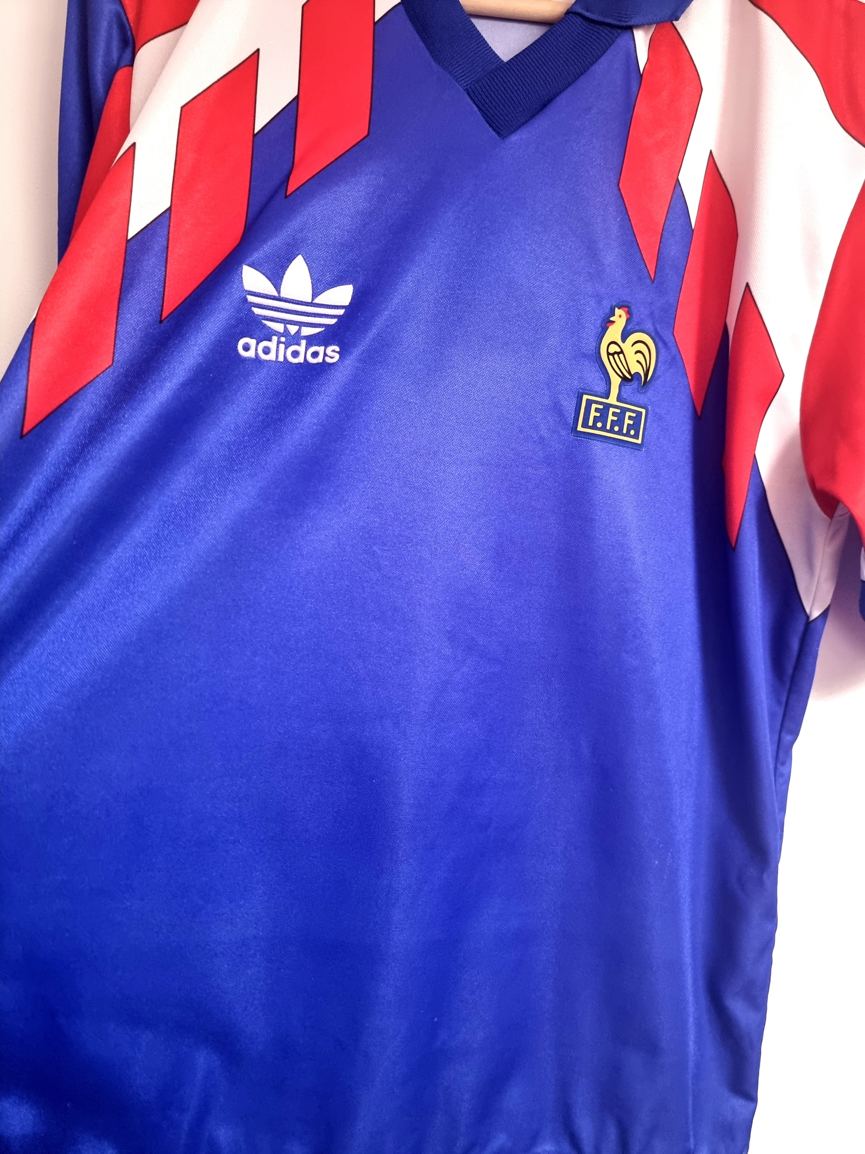 Adidas France factory 1990-1991 Home Jersey #15