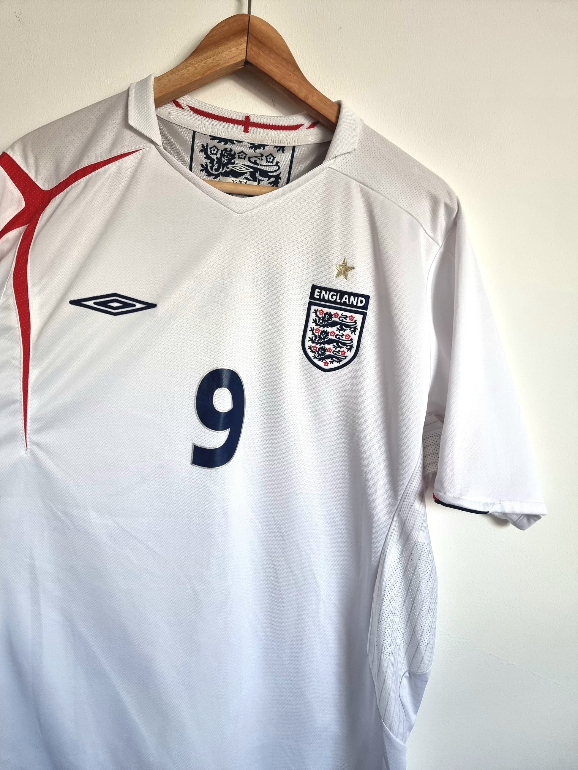 England National Team Wayne Rooney #9 Football Shirt Soccer Jersey Umbro  Mens XL