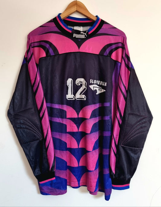 Puma Slovenia 95/96 Long Sleeve Player Issue Goalkeeper Shirt XL