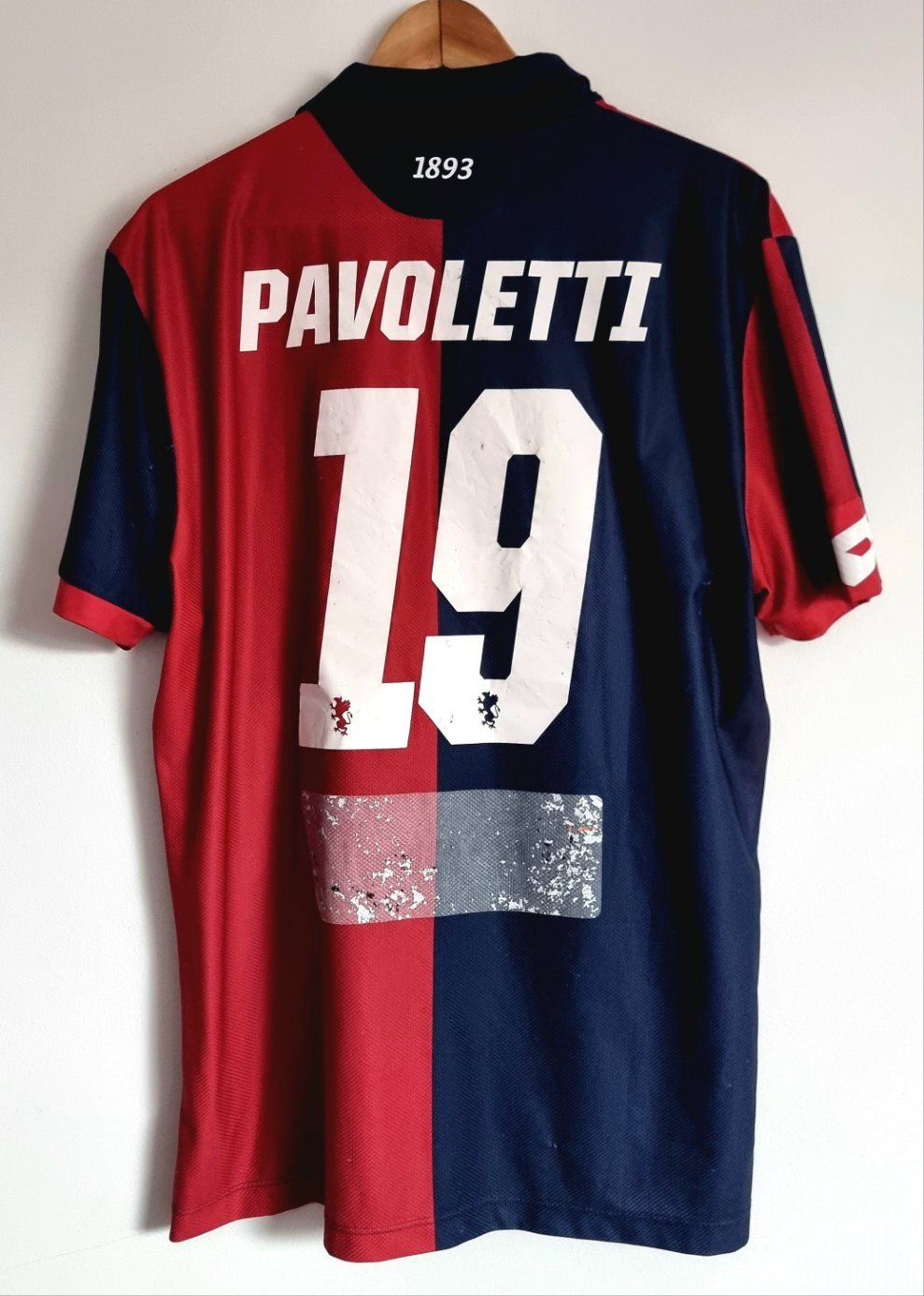 Lotto Genoa 16/17 'Pavoletti 19' Player Issue Home Shirt XL