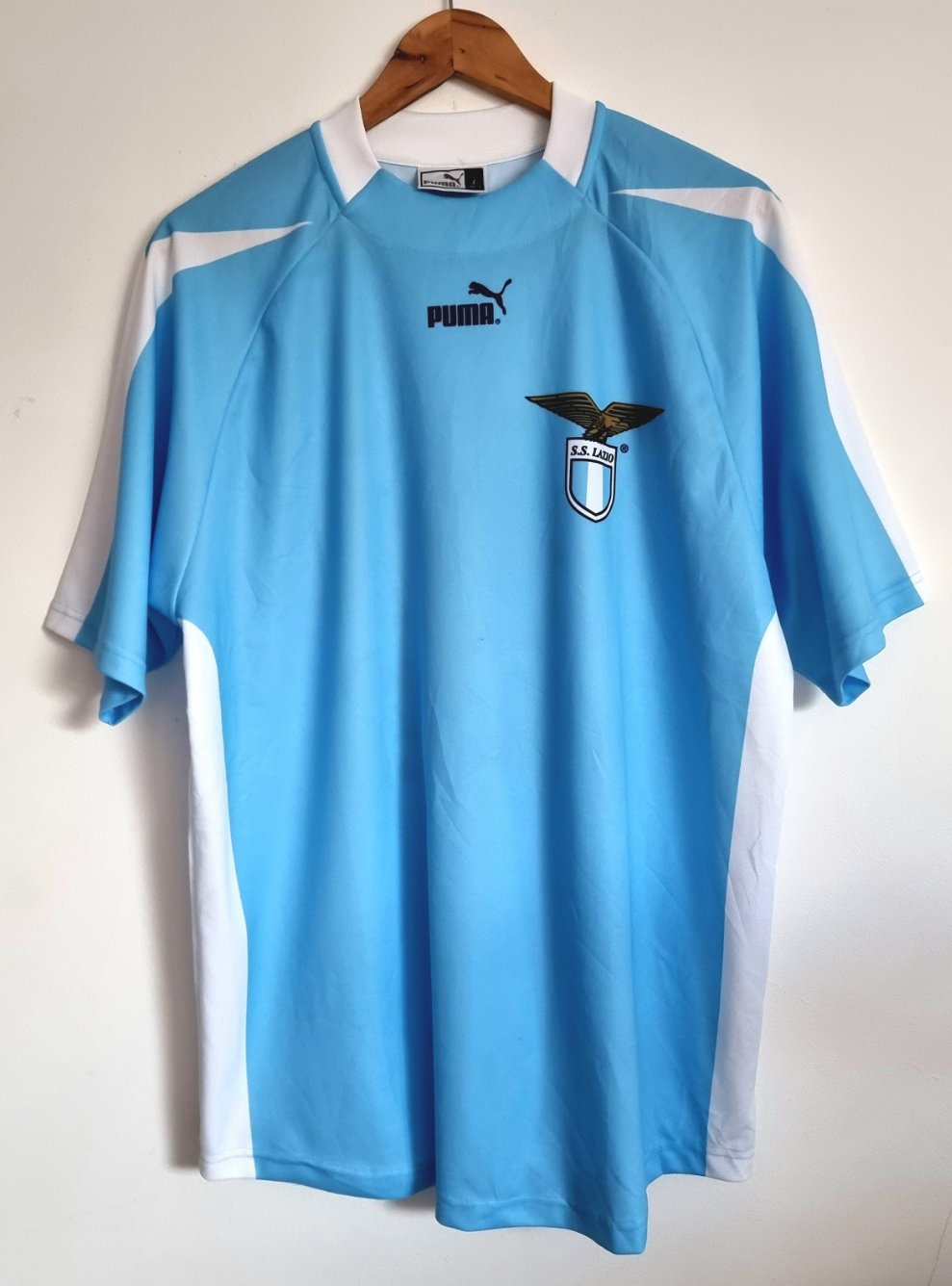 Puma Lazio 03/04 Special Printed Signed Home Shirt Large