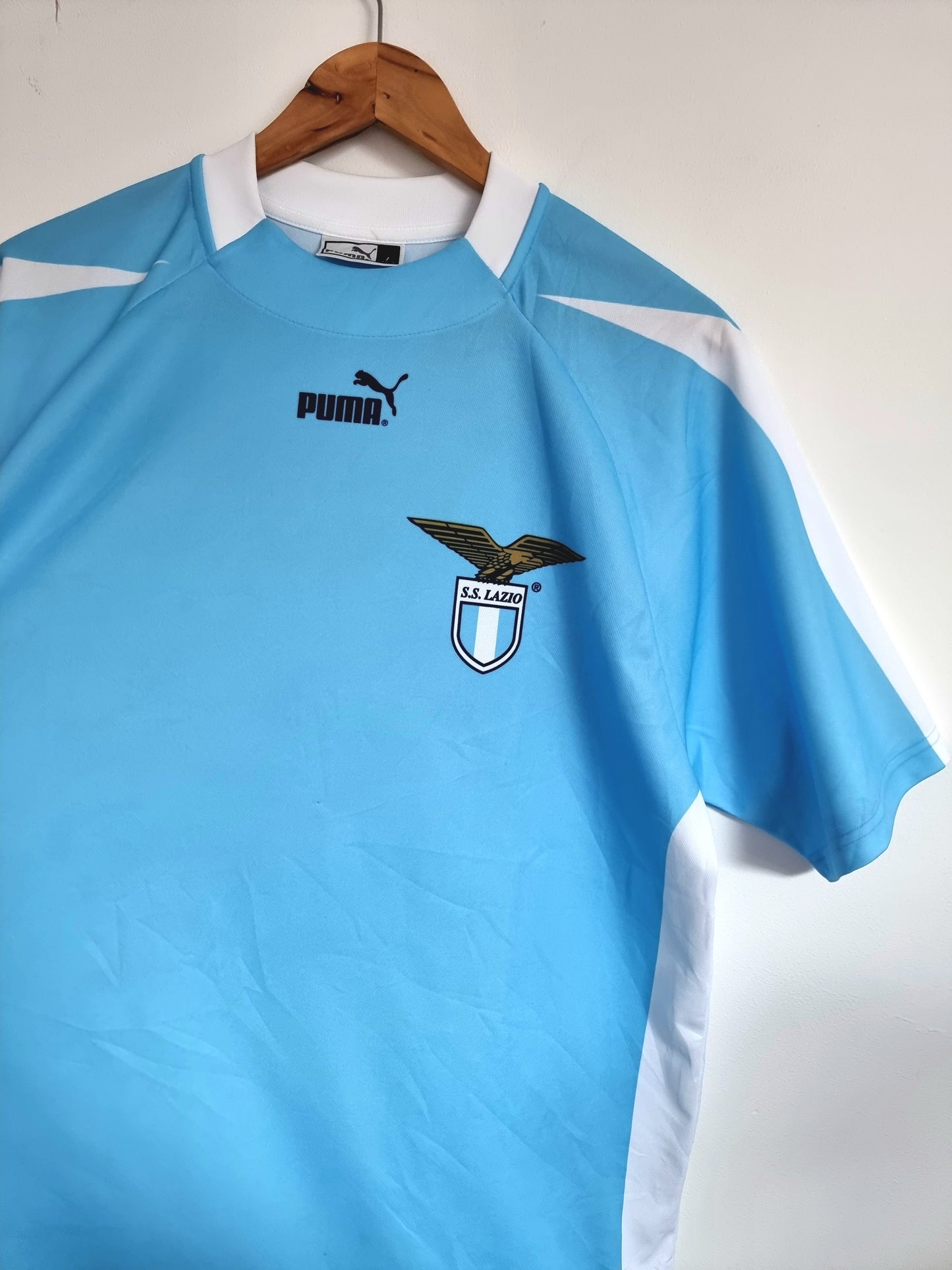 Puma Lazio 03/04 Special Printed Signed Home Shirt Large