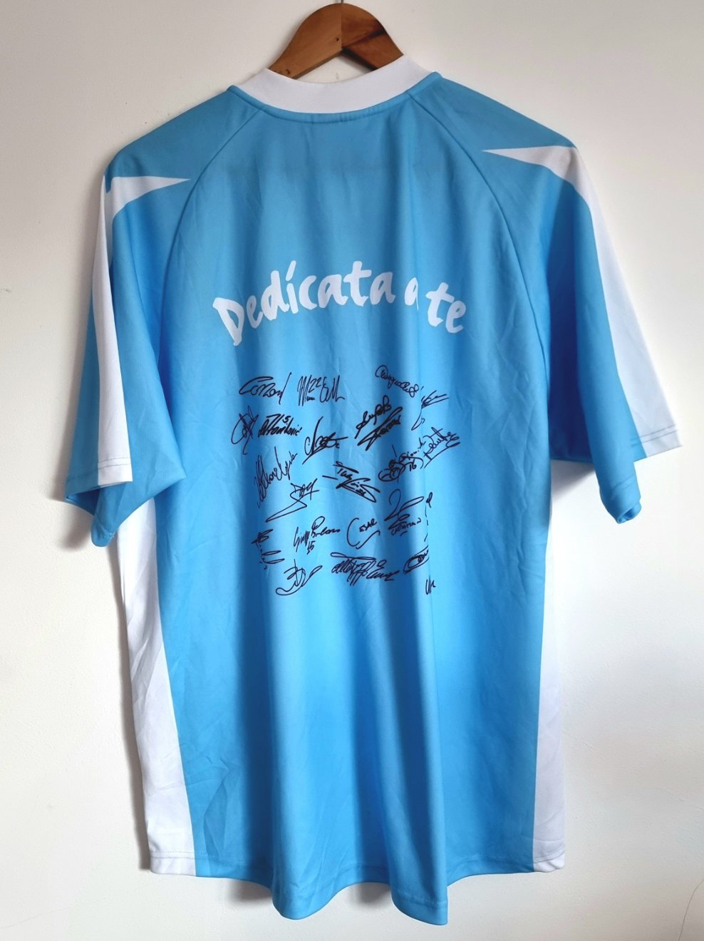 Puma Lazio 03/04 Special Printed Signed Home Shirt Large