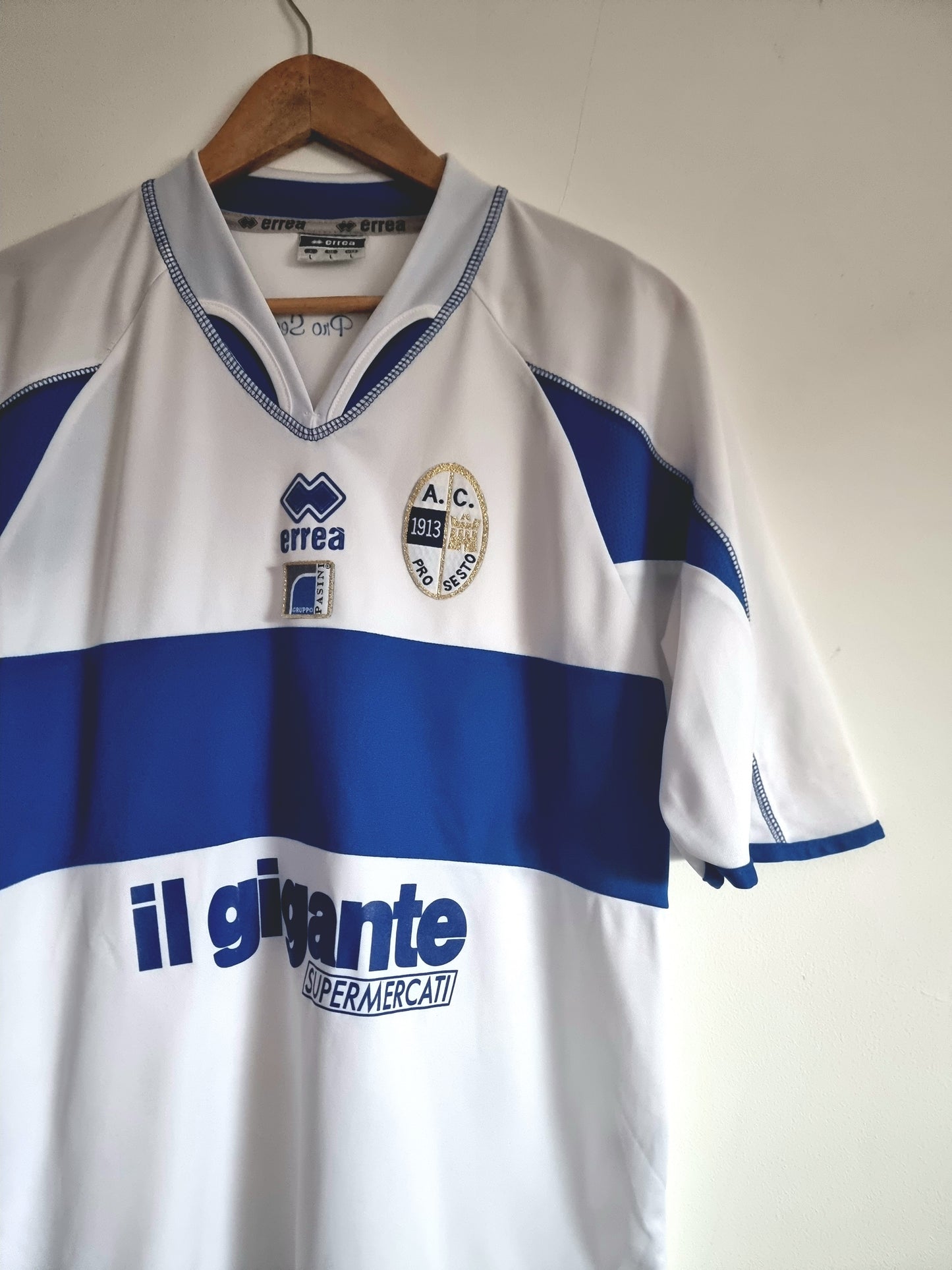 Errea Pro Sesto 2000s Home Shirt Large