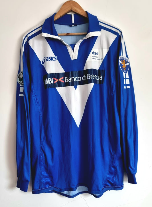 Asics Brescia 07/08 Match Issue Long Sleeve Primavera Home Shirt XL