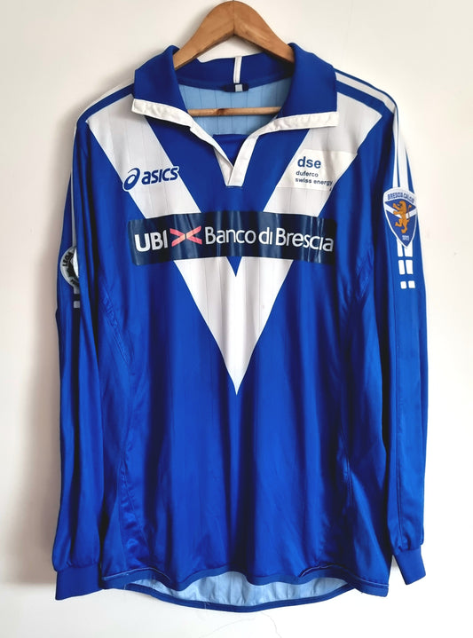 Asics Brescia 07/08 Match Issue Long Sleeve Primavera Home Shirt XL