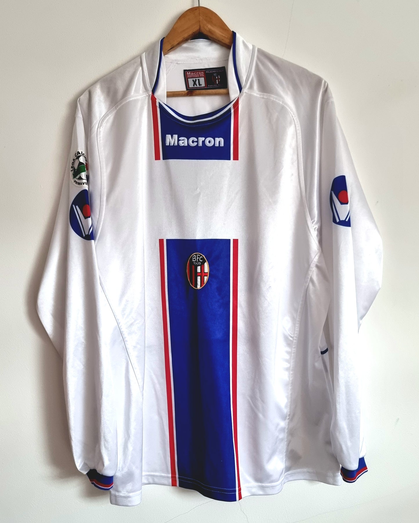 Macron Bologna 04/05 Long Sleeve Match Issue Primavera Away Shirt XL