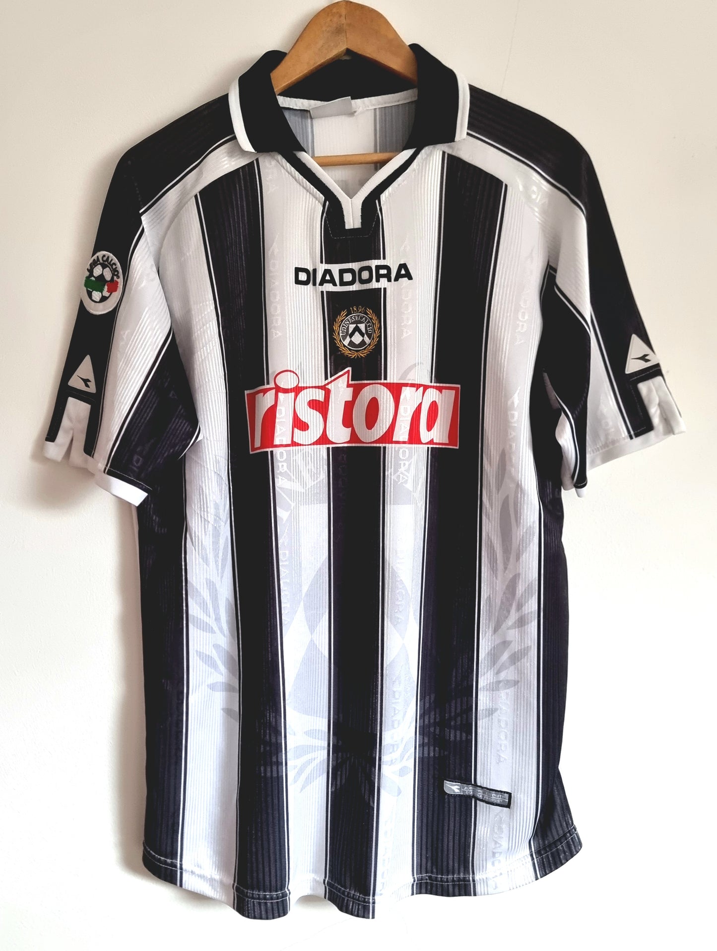 Diadora Udinese 01/02 'Manfredini 3' Match Issue Home Shirt XL