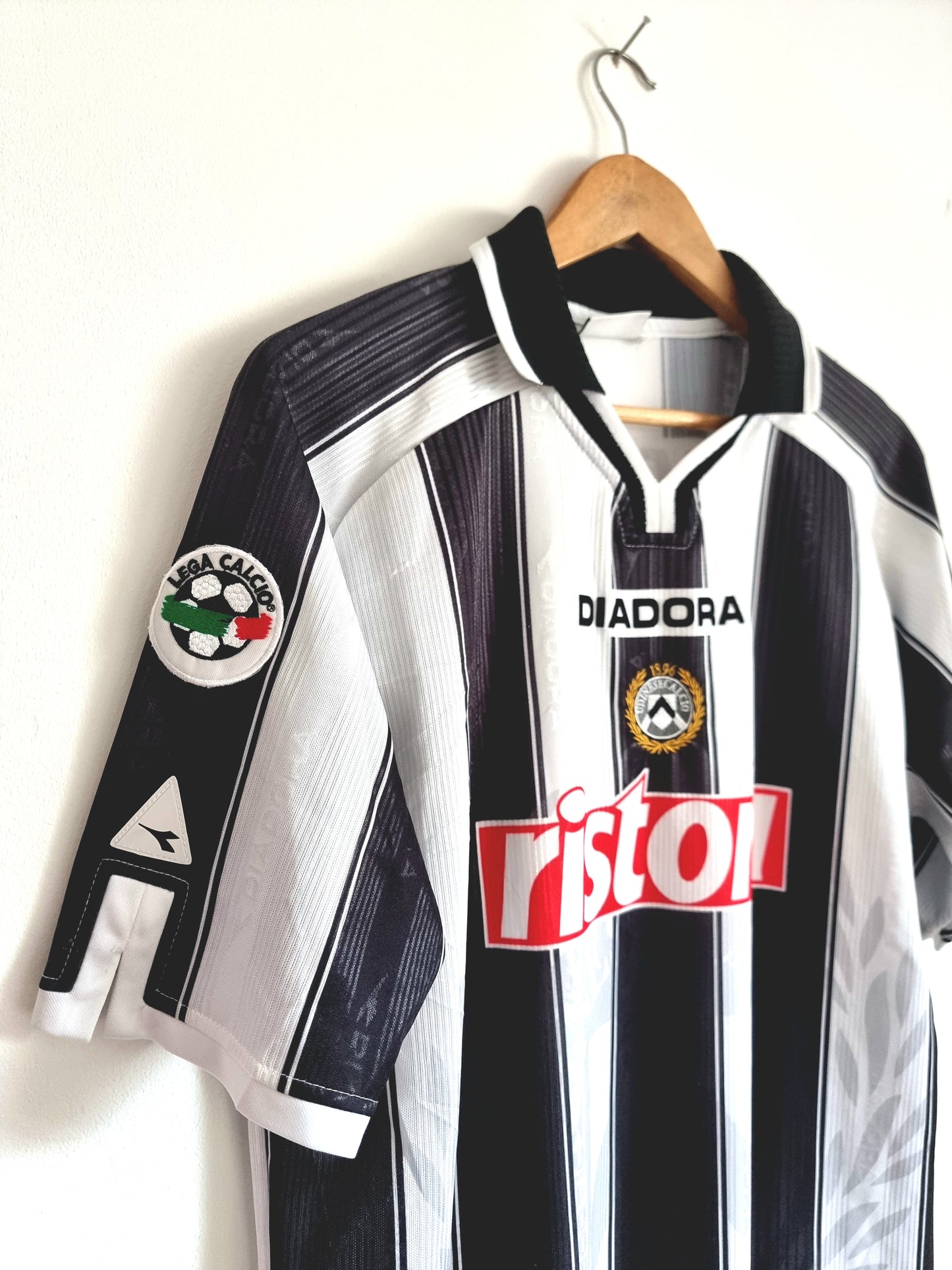 Diadora Udinese 01/02 'Manfredini 3' Match Issue Home Shirt XL