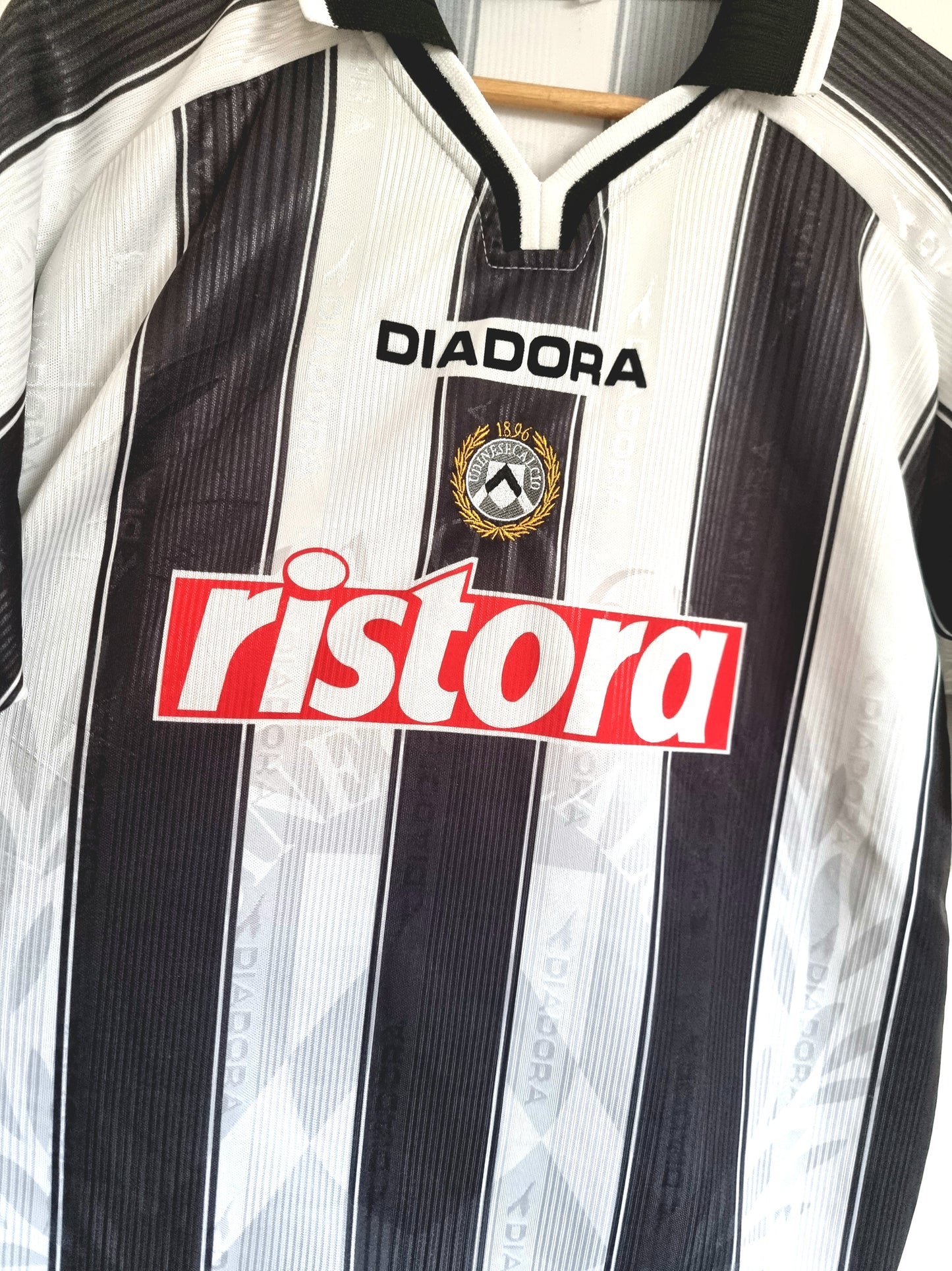 Diadora Udinese 01/02 'Manfredini 3' Match Issue Home Shirt XL