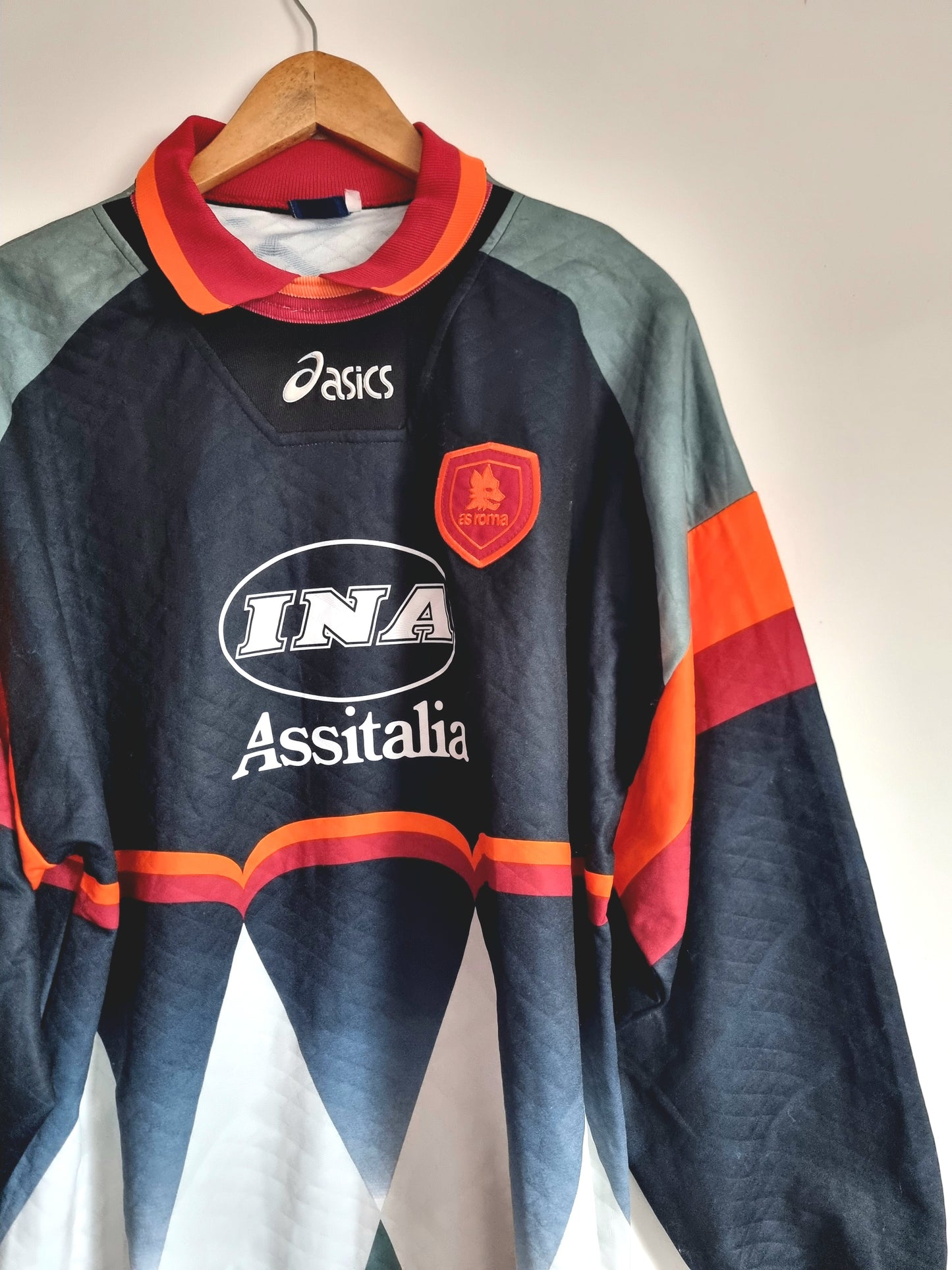 Asics Roma 96/97 'Cervone 1' Match Issue Long Sleeve Goalkeeper Shirt XXL