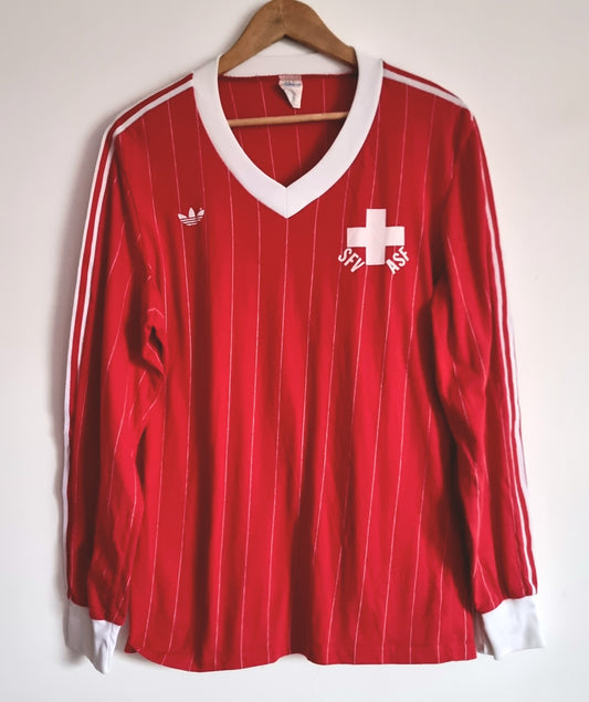 Adidas Switzerland 82/83 Long Sleeve Home Shirt Large