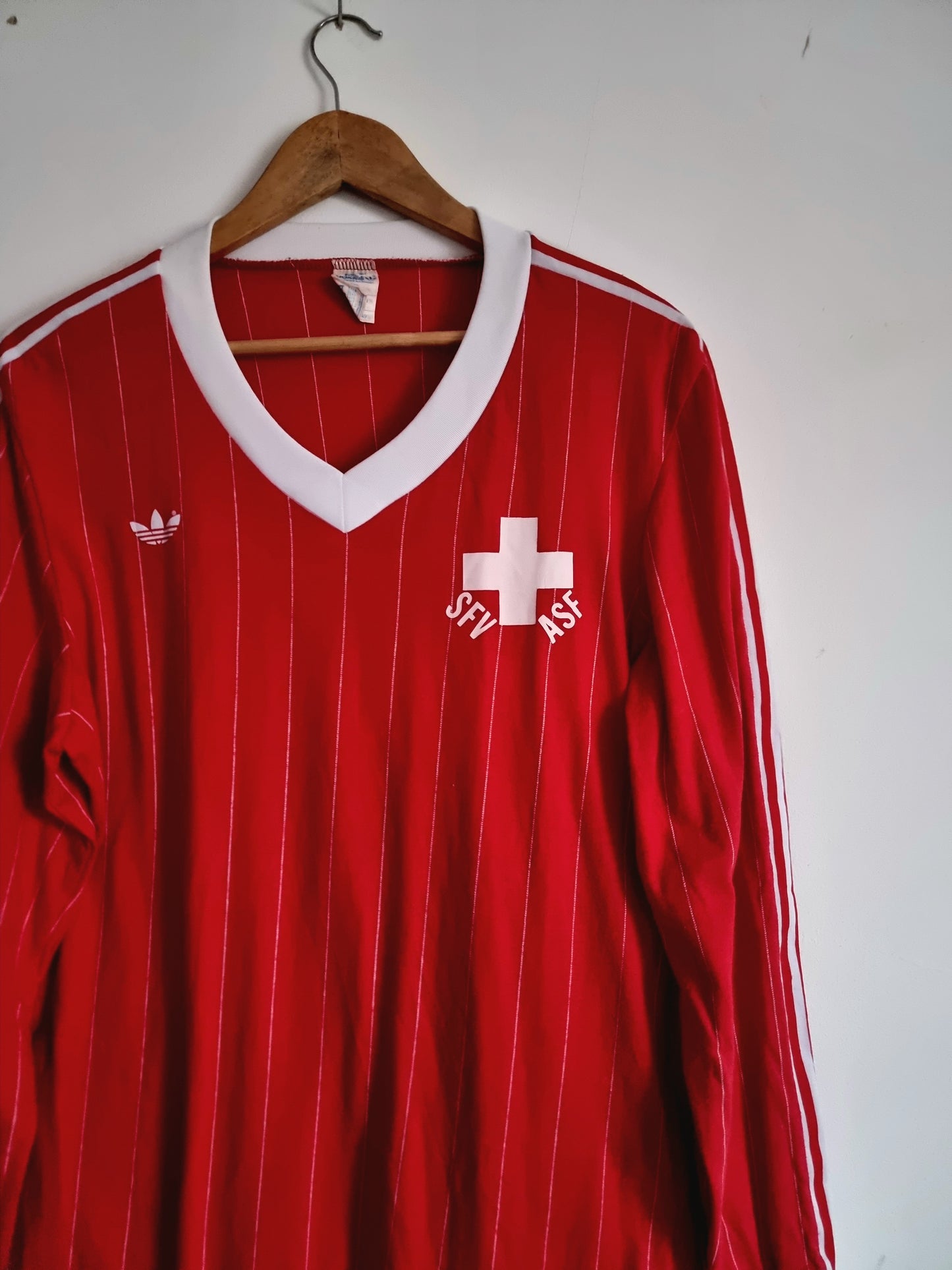 Adidas Switzerland 82/83 Long Sleeve Home Shirt Large