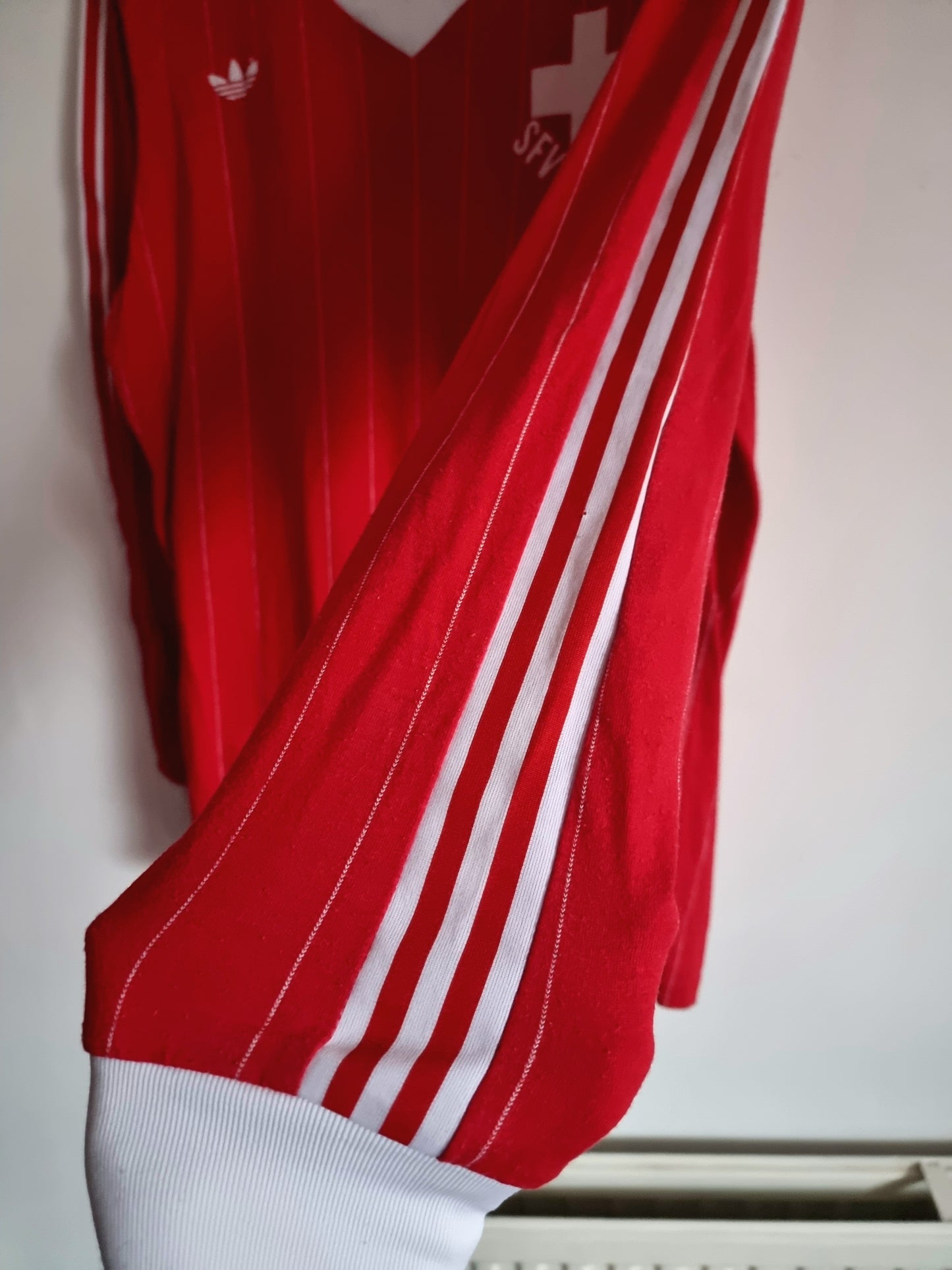 Adidas Switzerland 82/83 Long Sleeve Home Shirt Large