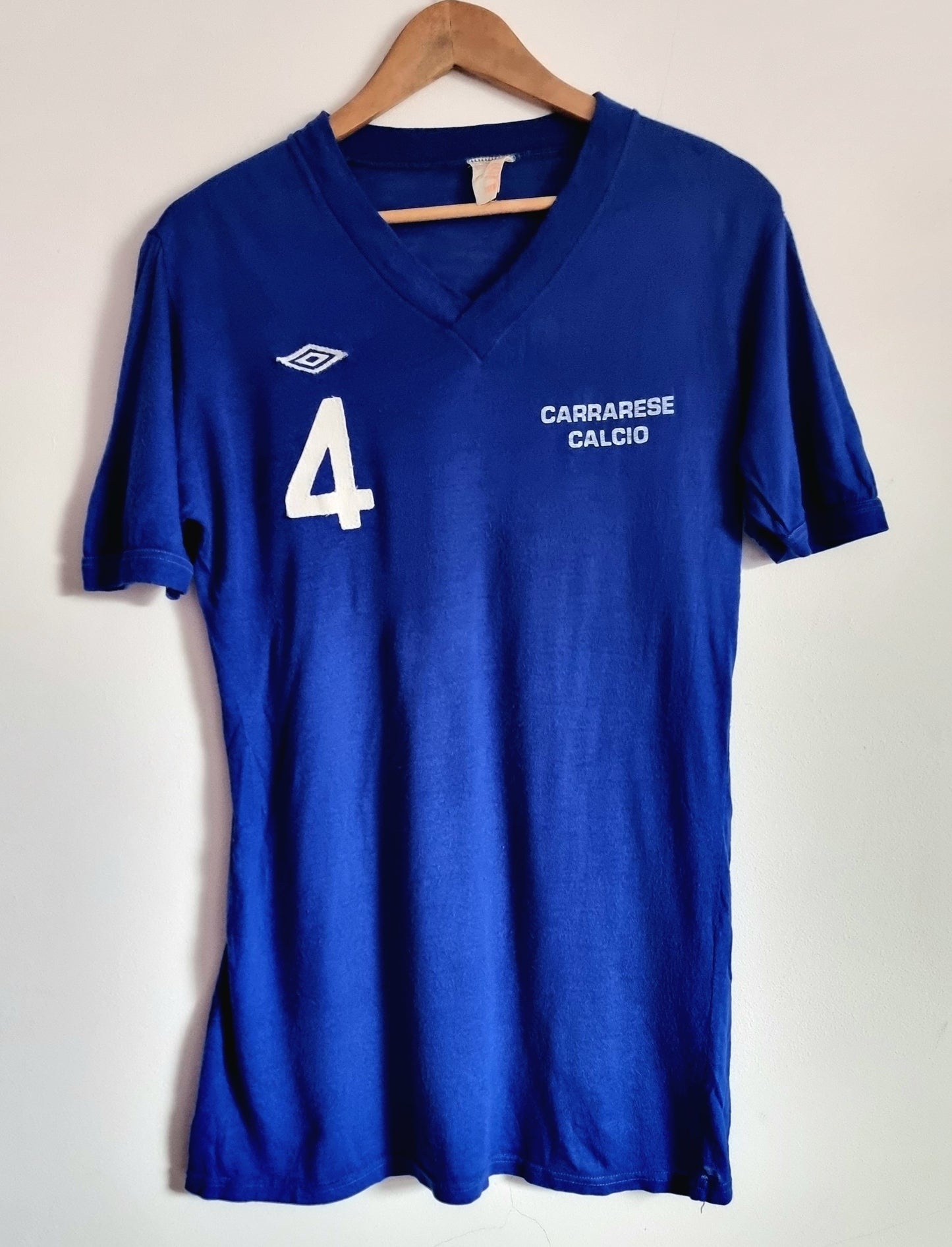 Umbro Carrarese Calcio 80s Acrylic Player Issue Training Shirt Large