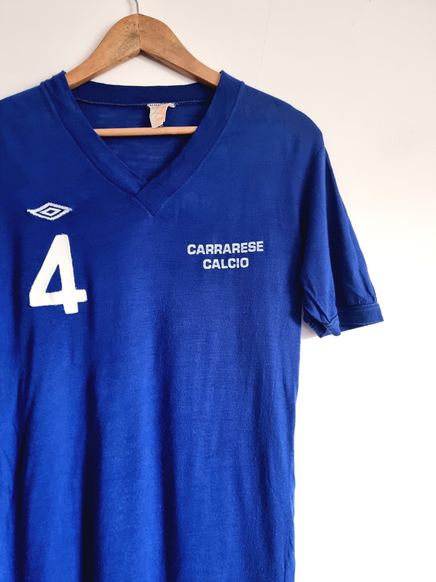 Umbro Carrarese Calcio 80s Acrylic Player Issue Training Shirt Large