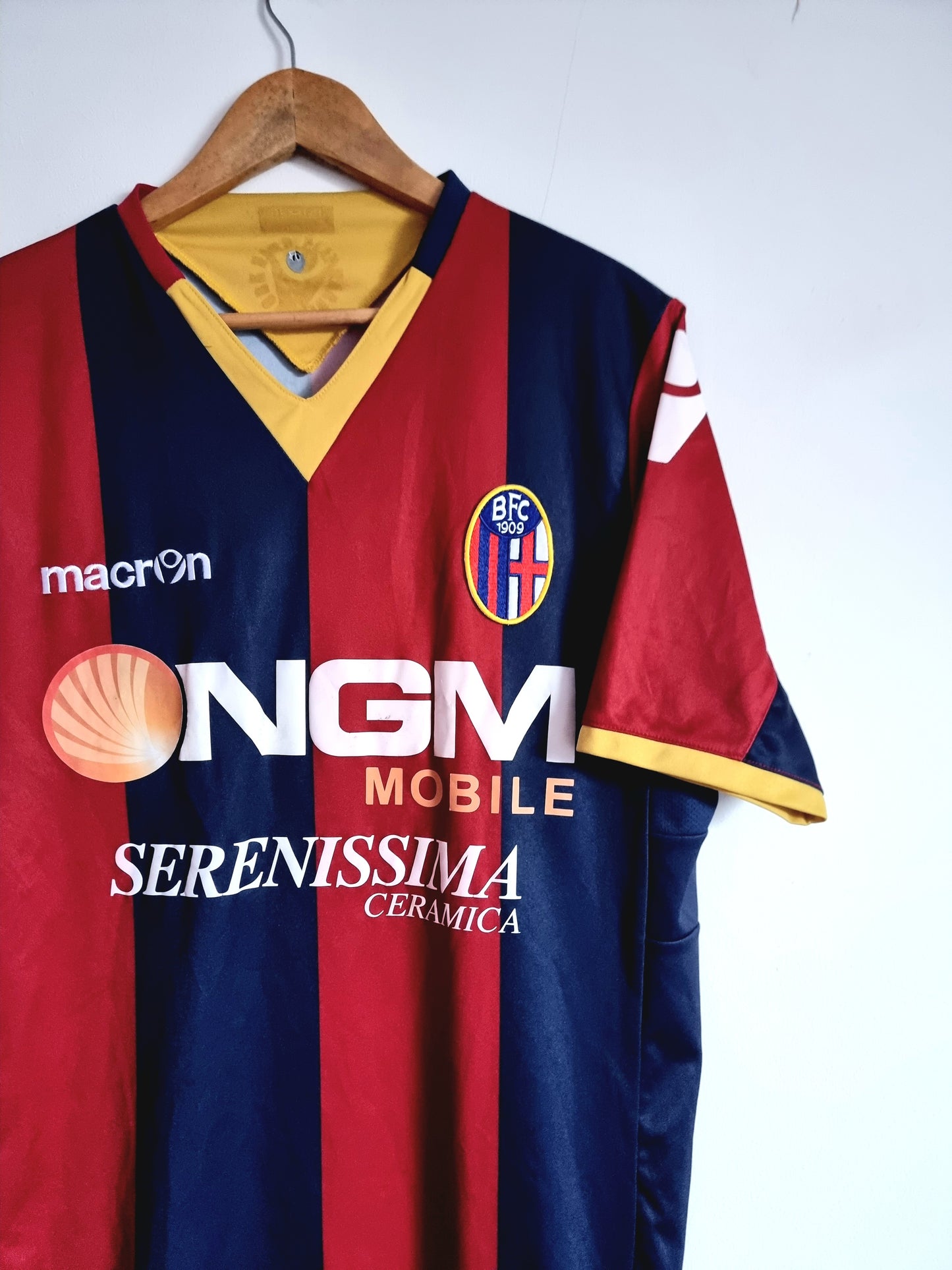 Macron Bologna 11/12 'Di Vaio 9' Home Shirt Large