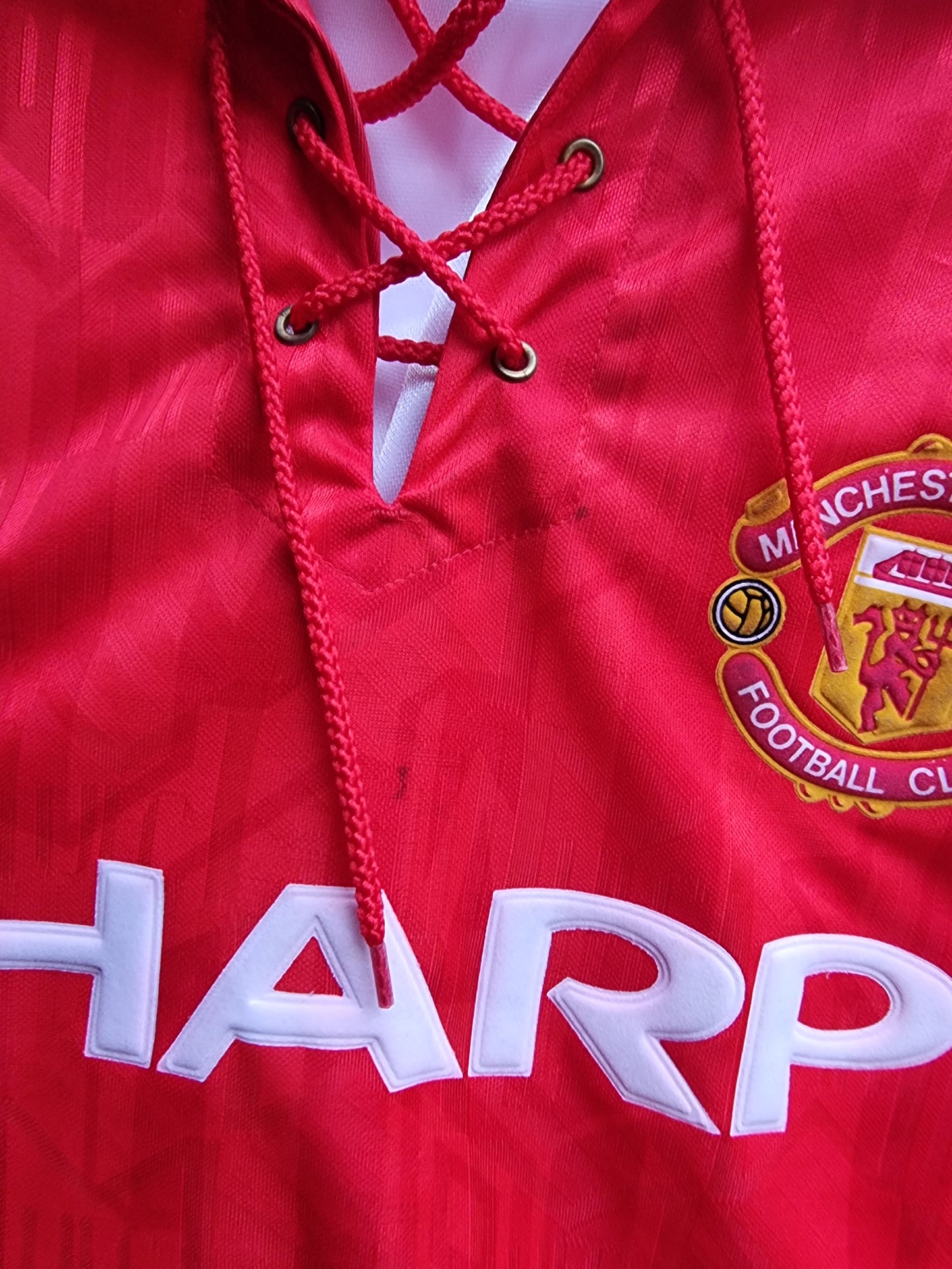 Umbro Manchester United 92/94 'Sharpe 5' Signed Home Shirt Medium