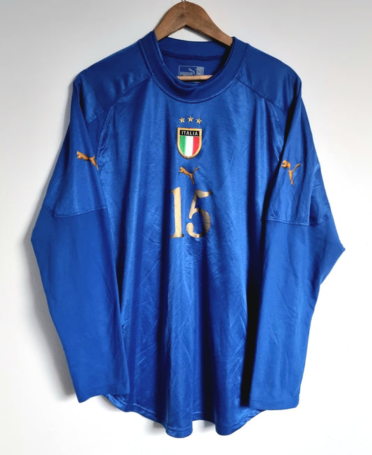 Puma Italy 04/06 Match Issue Long Sleeve Home Shirt XL