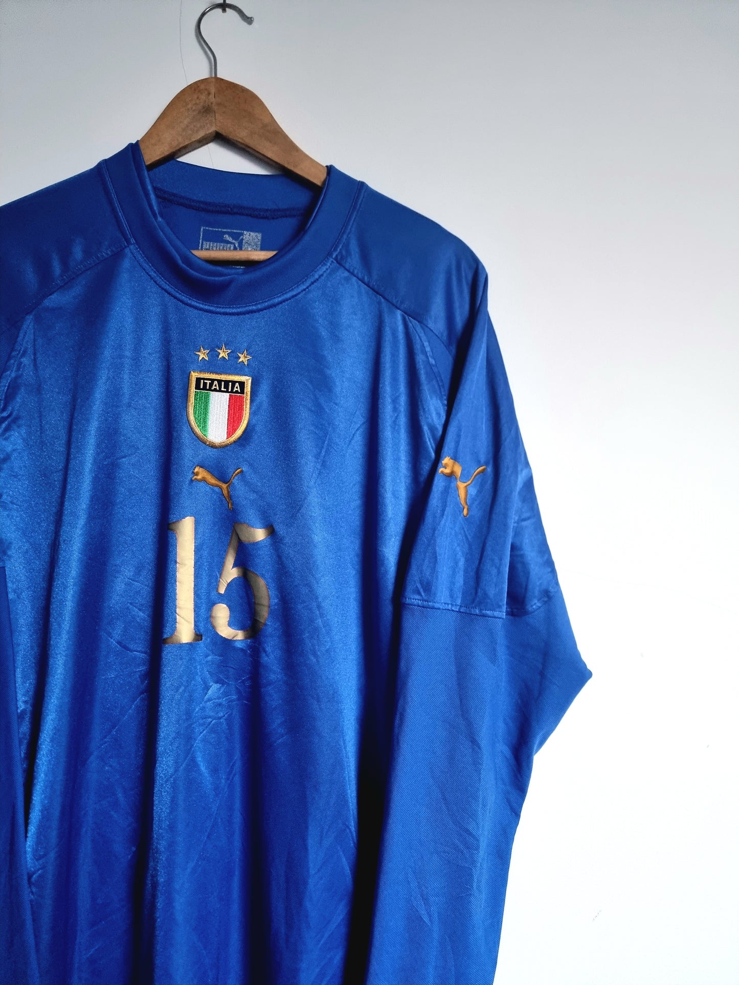 Puma Italy 04/06 Match Issue Long Sleeve Home Shirt XL