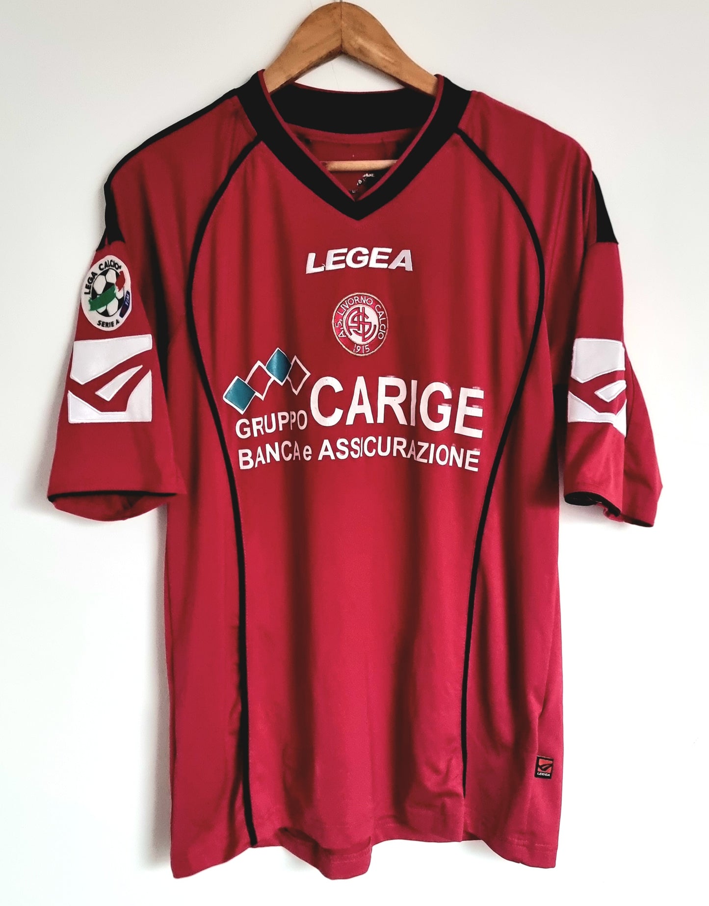 Legea Livorno 07/08 'De Vezze 11' Match Issue Home Shirt Large