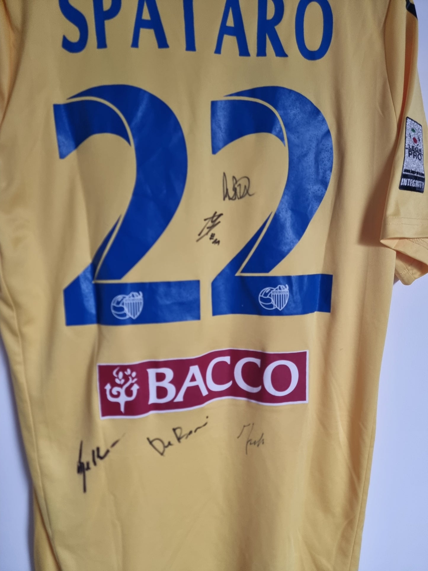 Macron Catania 16/17 'Spataro 22' Signed Match Issue Goalkeeper Shirt XL