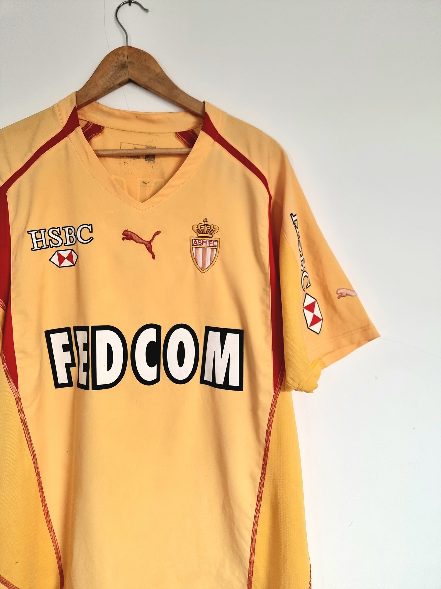 Puma A.S Monaco 05/06 'Bernardi 7' Match Issue Away Shirt XL