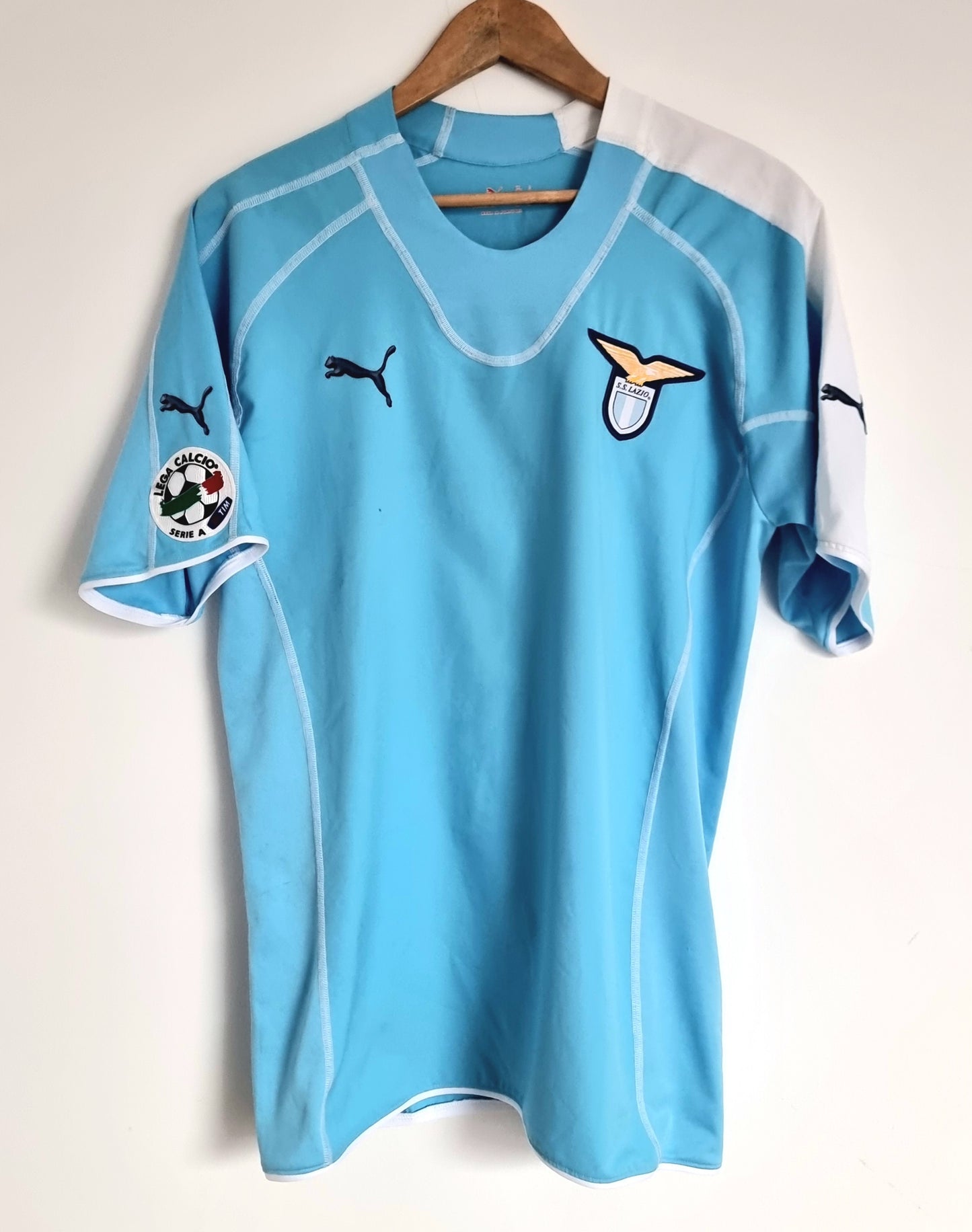 Puma Lazio 05/06 'Behrami 85' Match Issue Home Shirt Large