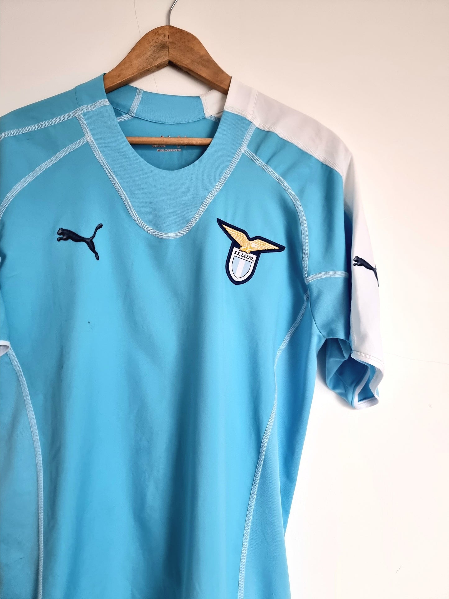 Puma Lazio 05/06 'Behrami 85' Match Issue Home Shirt Large