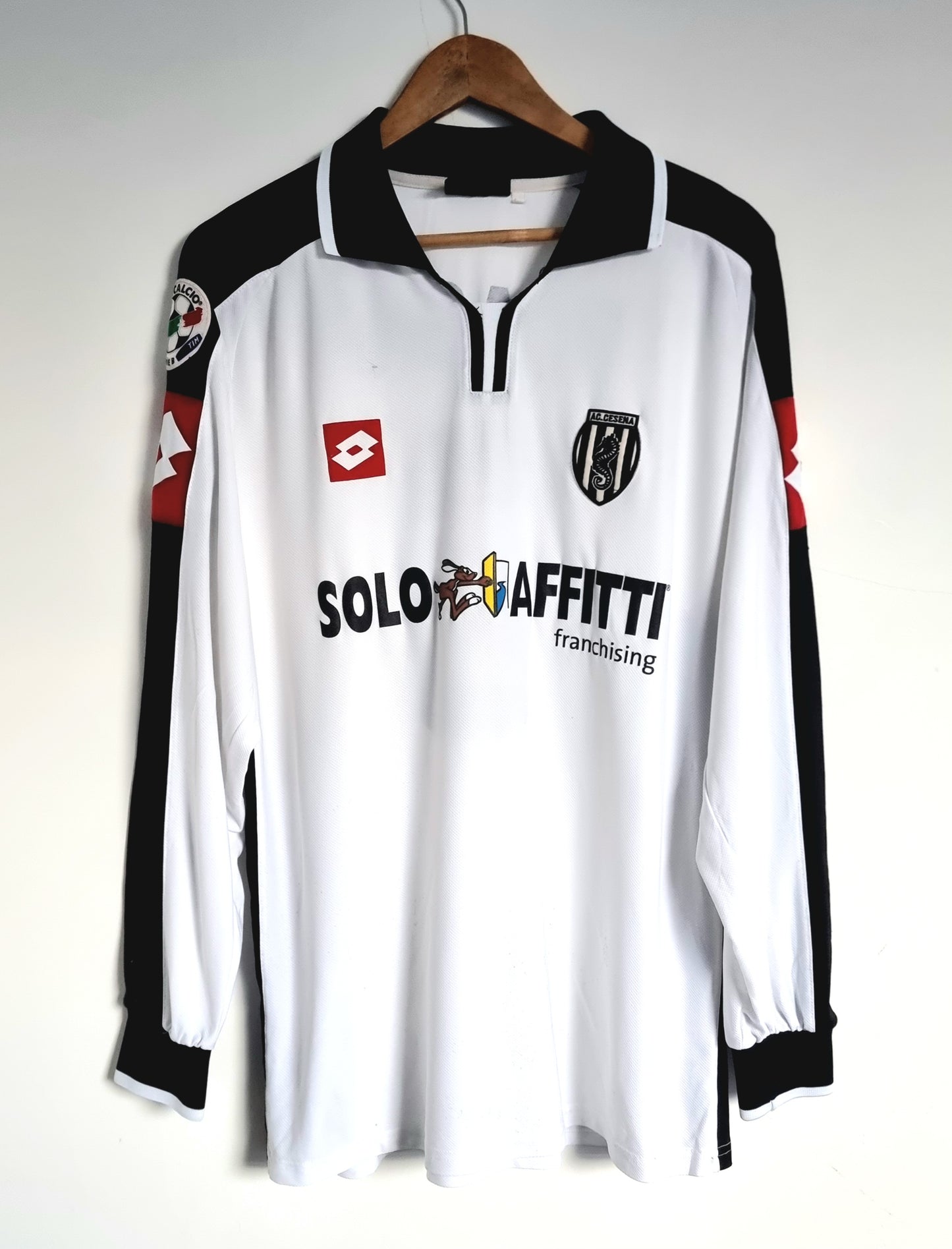 Lotto A.C. Cesena 04/05 'Ficagna 6' Long Sleeve Match Issue Home Shirt XL