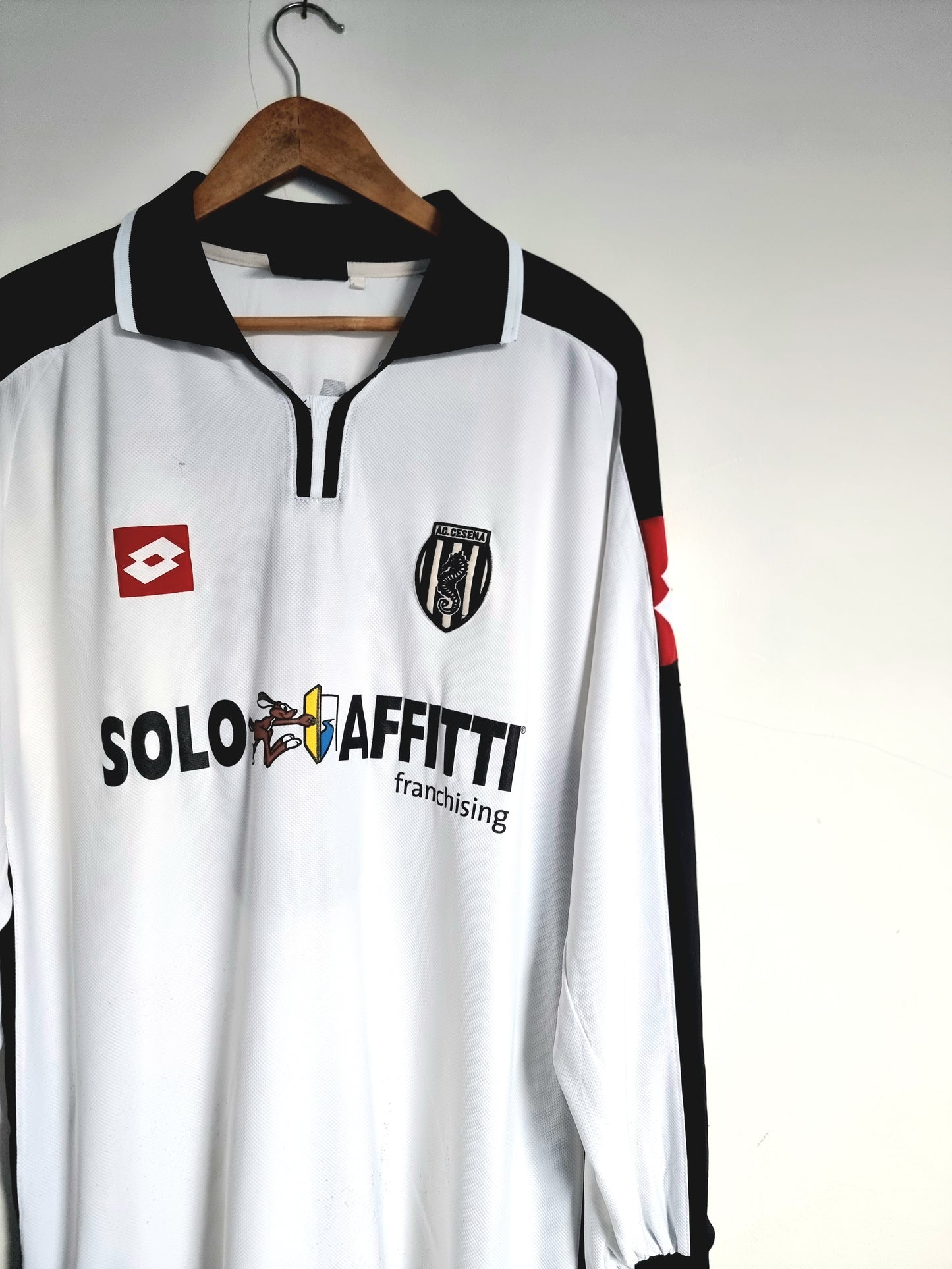 Lotto A.C. Cesena 04/05 'Ficagna 6' Long Sleeve Match Issue Home Shirt XL