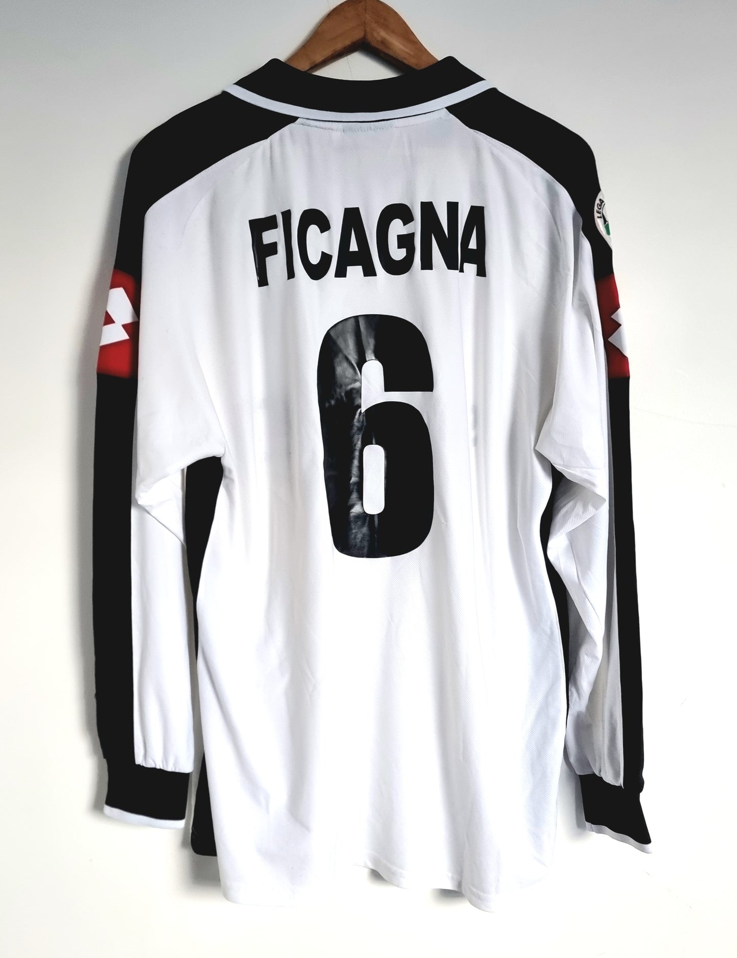 Lotto A.C. Cesena 04/05 'Ficagna 6' Long Sleeve Match Issue Home Shirt XL