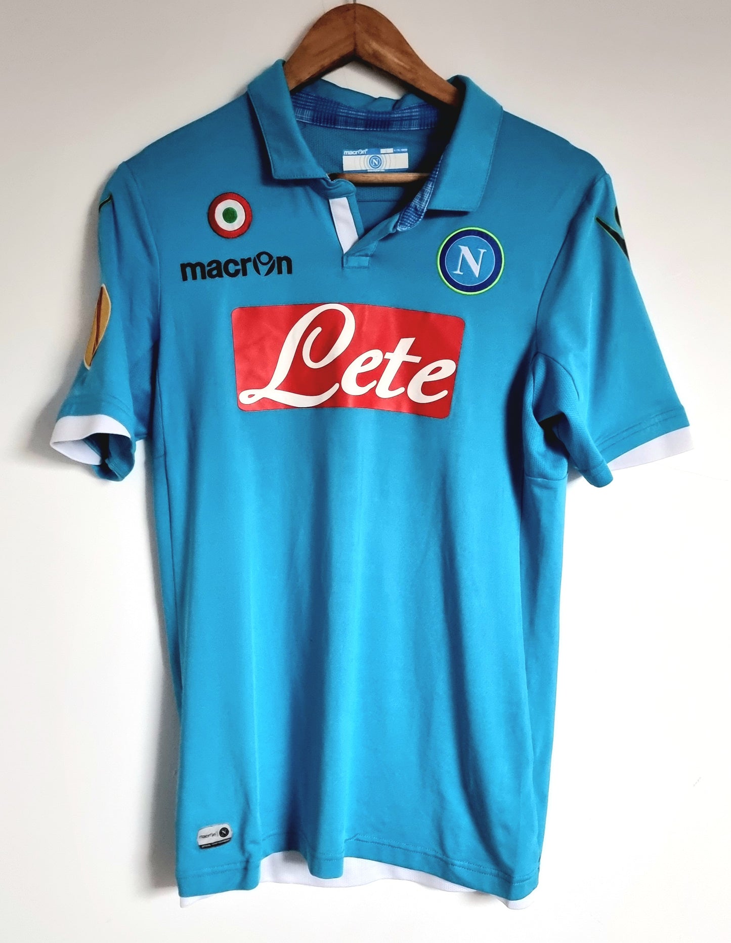 Macron Napoli 14/15 European Home Shirt Large