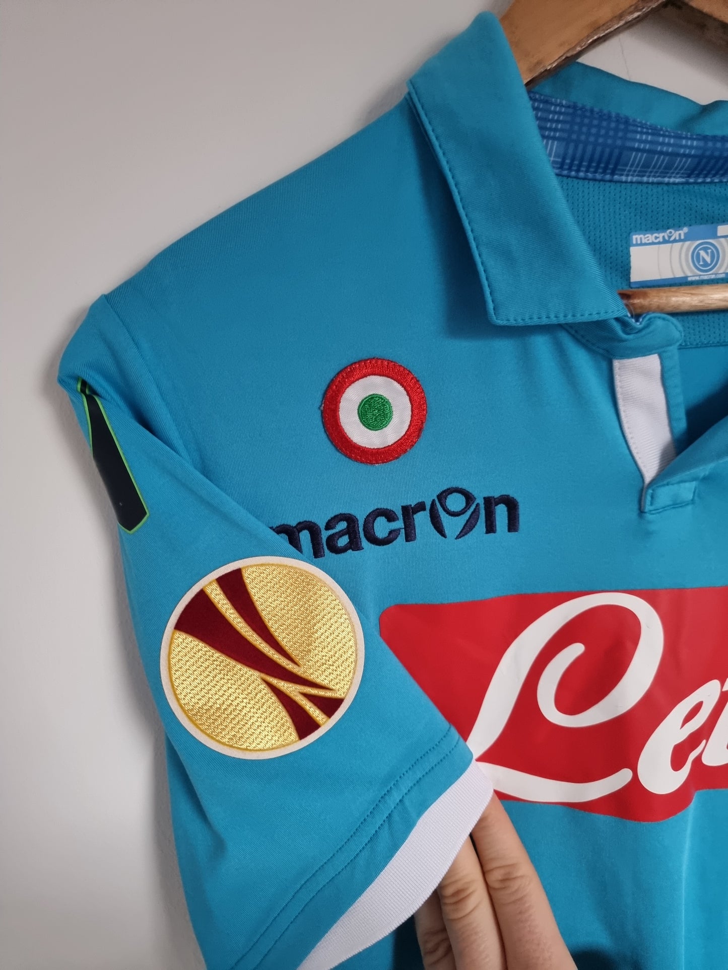 Macron Napoli 14/15 European Home Shirt Large