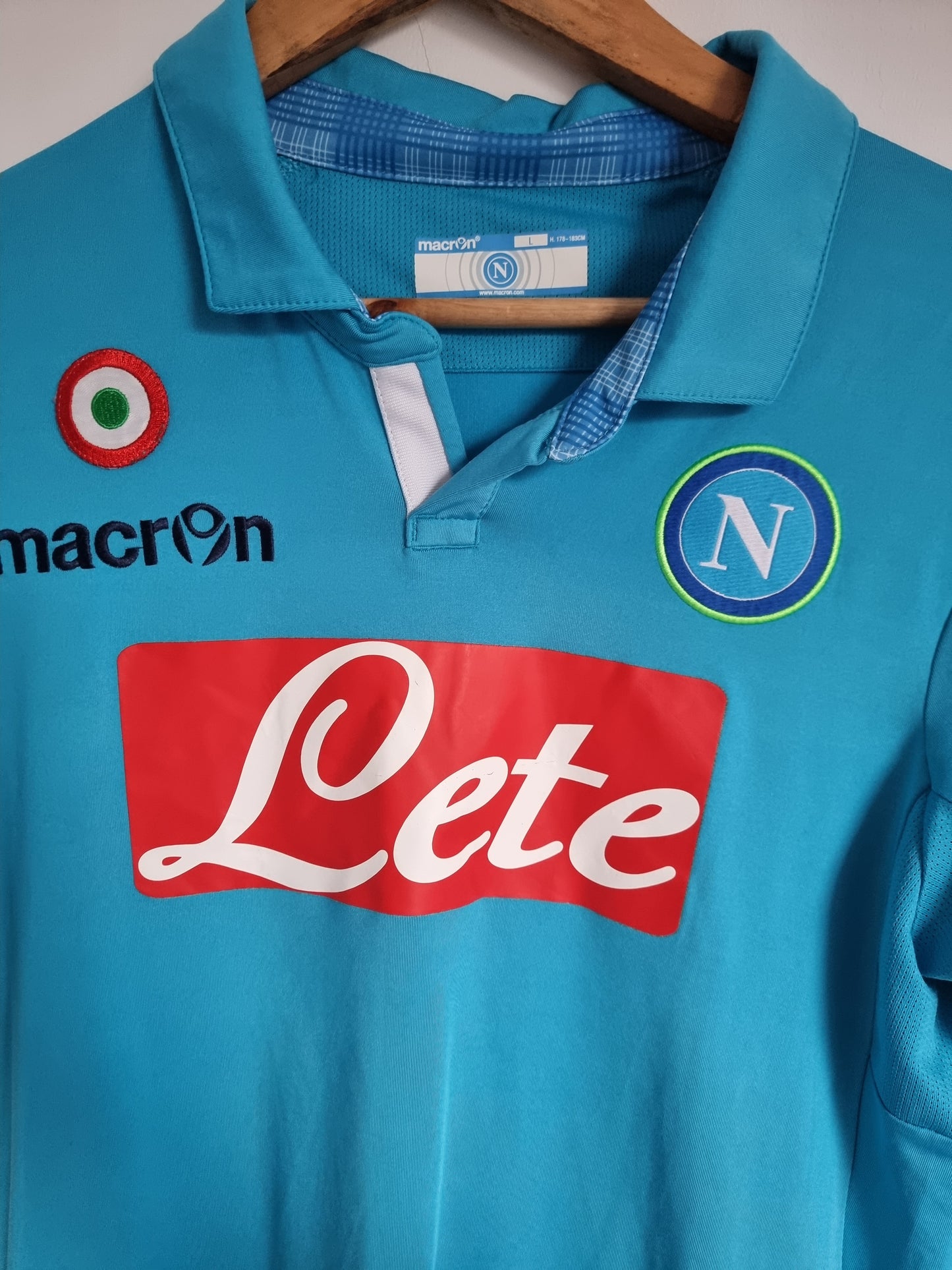 Macron Napoli 14/15 European Home Shirt Large