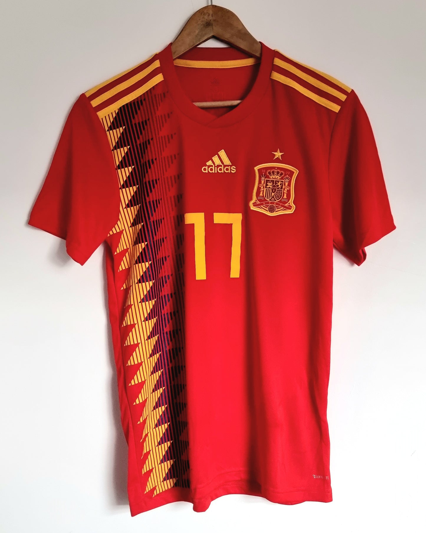 Adidas Spain 18/19 'Iago Aspas 17' Home Shirt Small