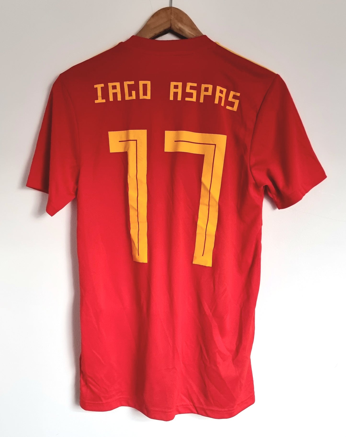 Adidas Spain 18/19 'Iago Aspas 17' Home Shirt Small