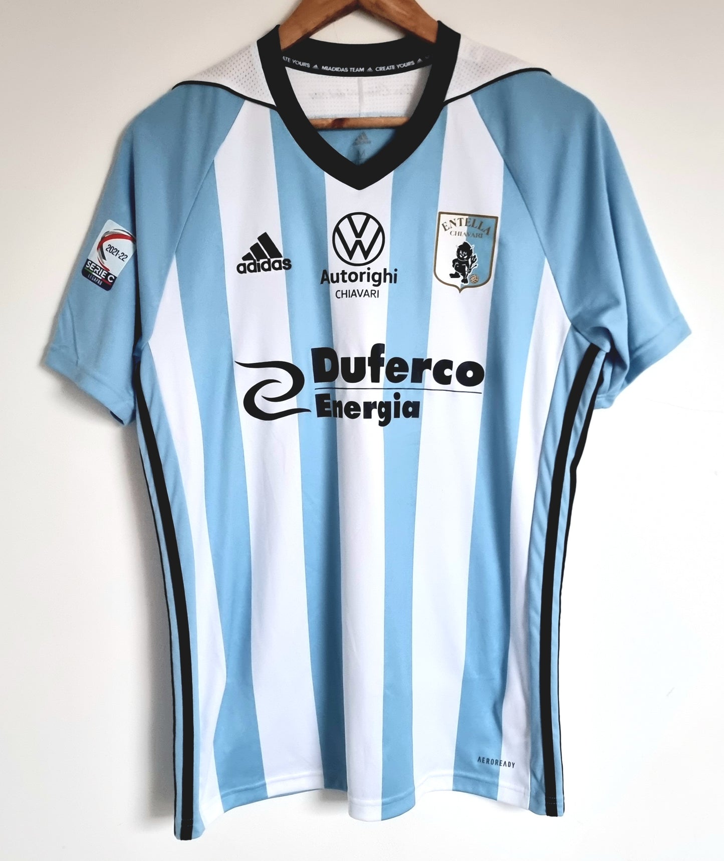 Adidas Virtus Entella 21/22 'Palmieri 27' Player Issue Home Shirt Medium