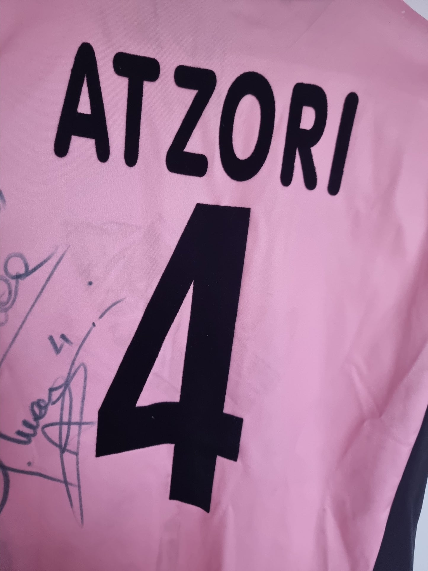 Lotto Palermo 03/04 'Atzori 4' Signed Match Issue Home Shirt Large