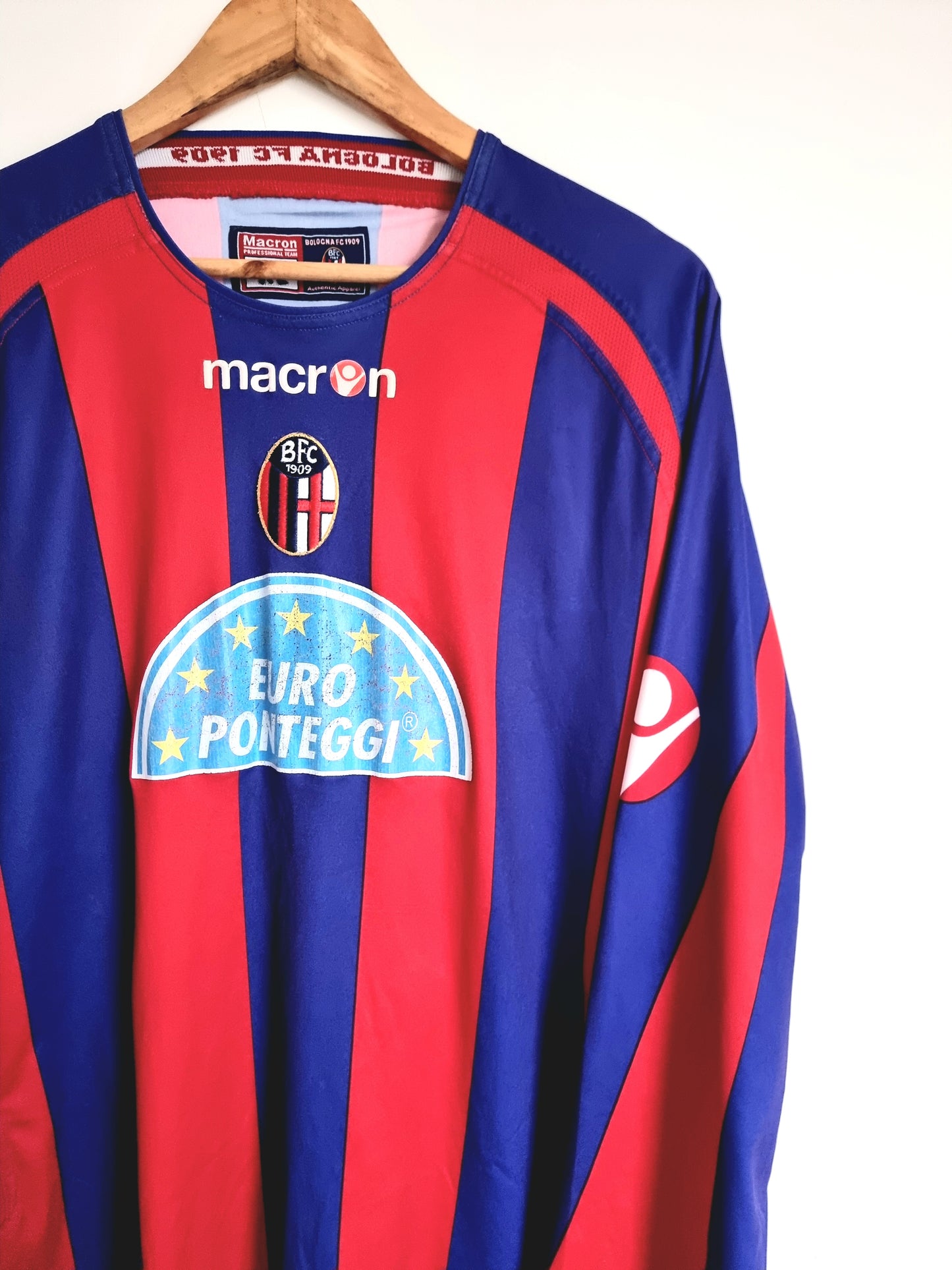 Macron Bologna 05/06 'Bellucci 11' Long Sleeve Match Issue Home Shirt XL