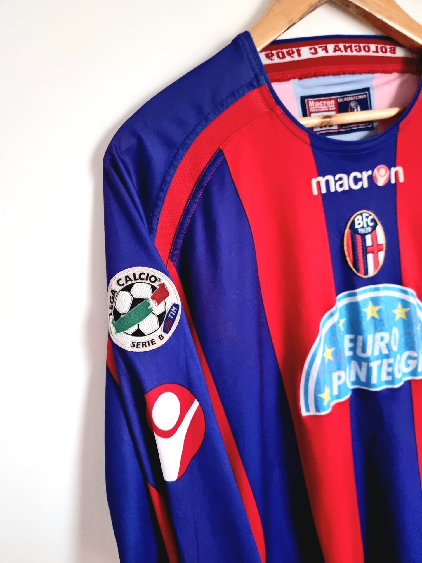 Macron Bologna 05/06 'Bellucci 11' Long Sleeve Match Issue Home Shirt XL