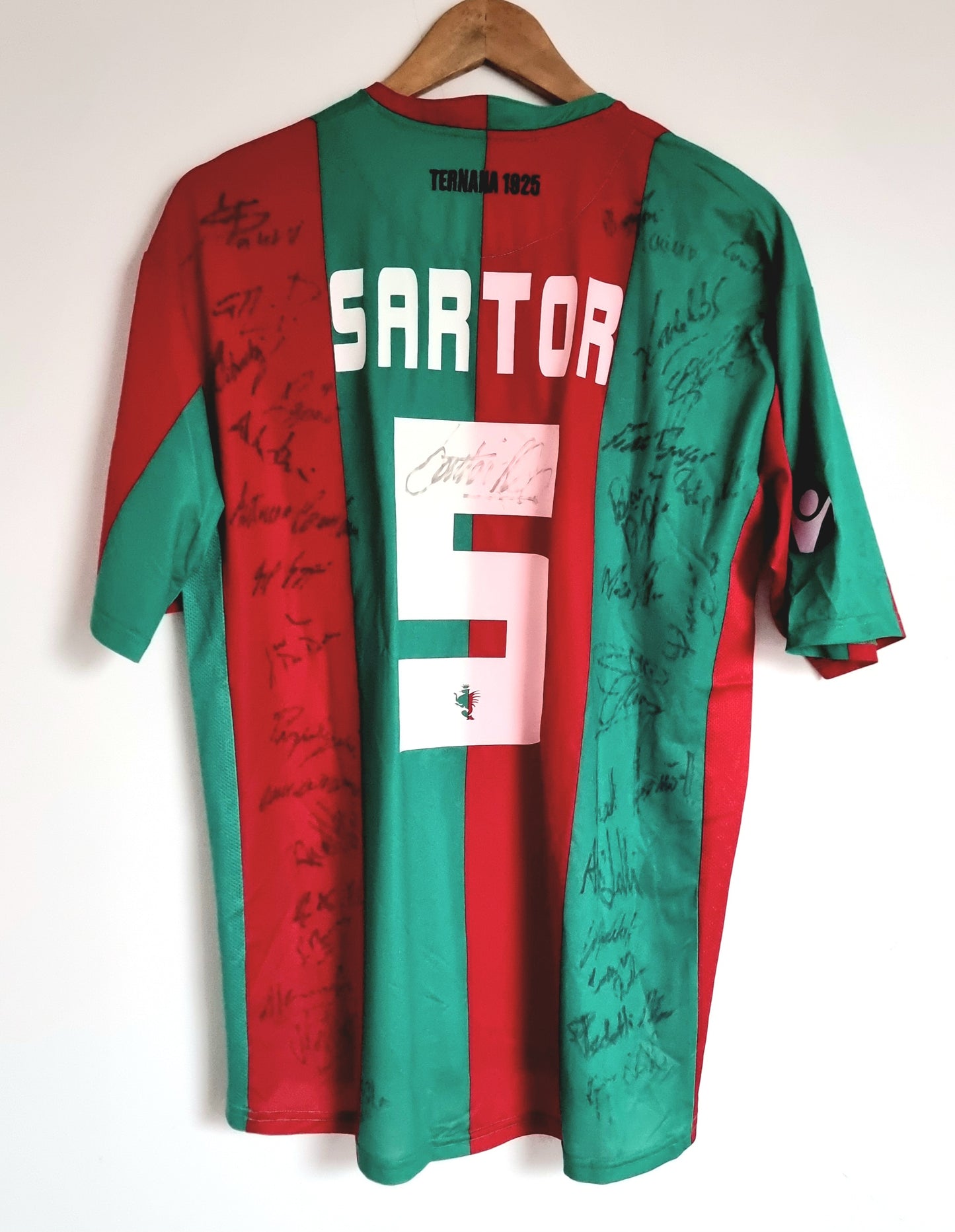 Macron Ternana 08/09 'Sartor 5' Signed Home Shirt XL